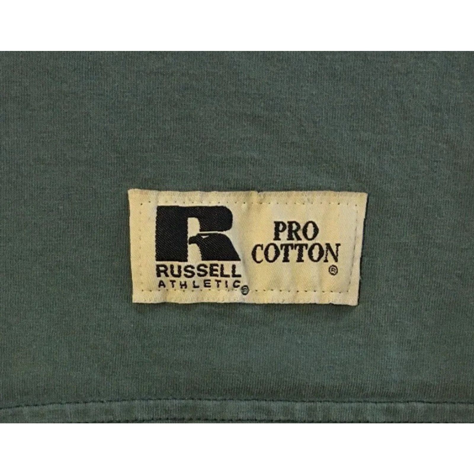 Russell Athletic VINTAGE Russell Athletic Shirt XL Green 90s Distressed Track Grunge Biker Punk Skate Surf USA Modern Size US XL / EU 56 / 4 - 3 Thumbnail