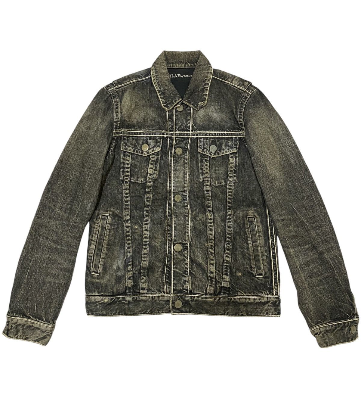 If Six Was Nine × Japanese Brand × Le Grande Bleu (L.G.B.) 🔥 Delay By Win & Sons Faded Black Trucker Jacket (C3) Size US M / EU 48-50 / 2 - 1 Thumbnail