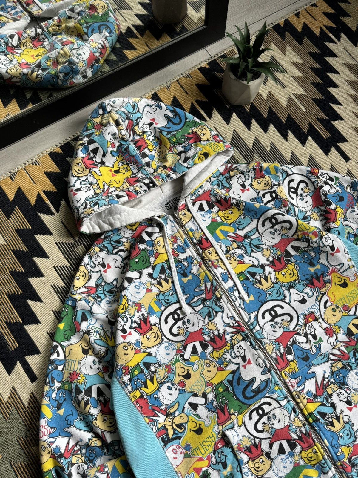 Stussy Stussy Monogram Over Print Cartoon Zip-Hoodie Size US M / EU 48-50 / 2 - 4 Thumbnail