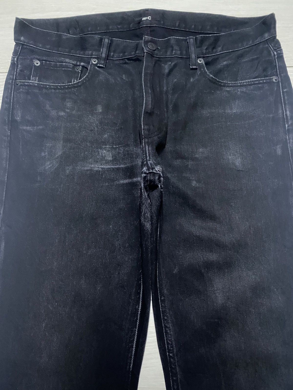 Club Sorayama × Uniqlo Vintage Uniqlo :C Distressed Repair Slim Jeans Size US 37 - 3 Thumbnail