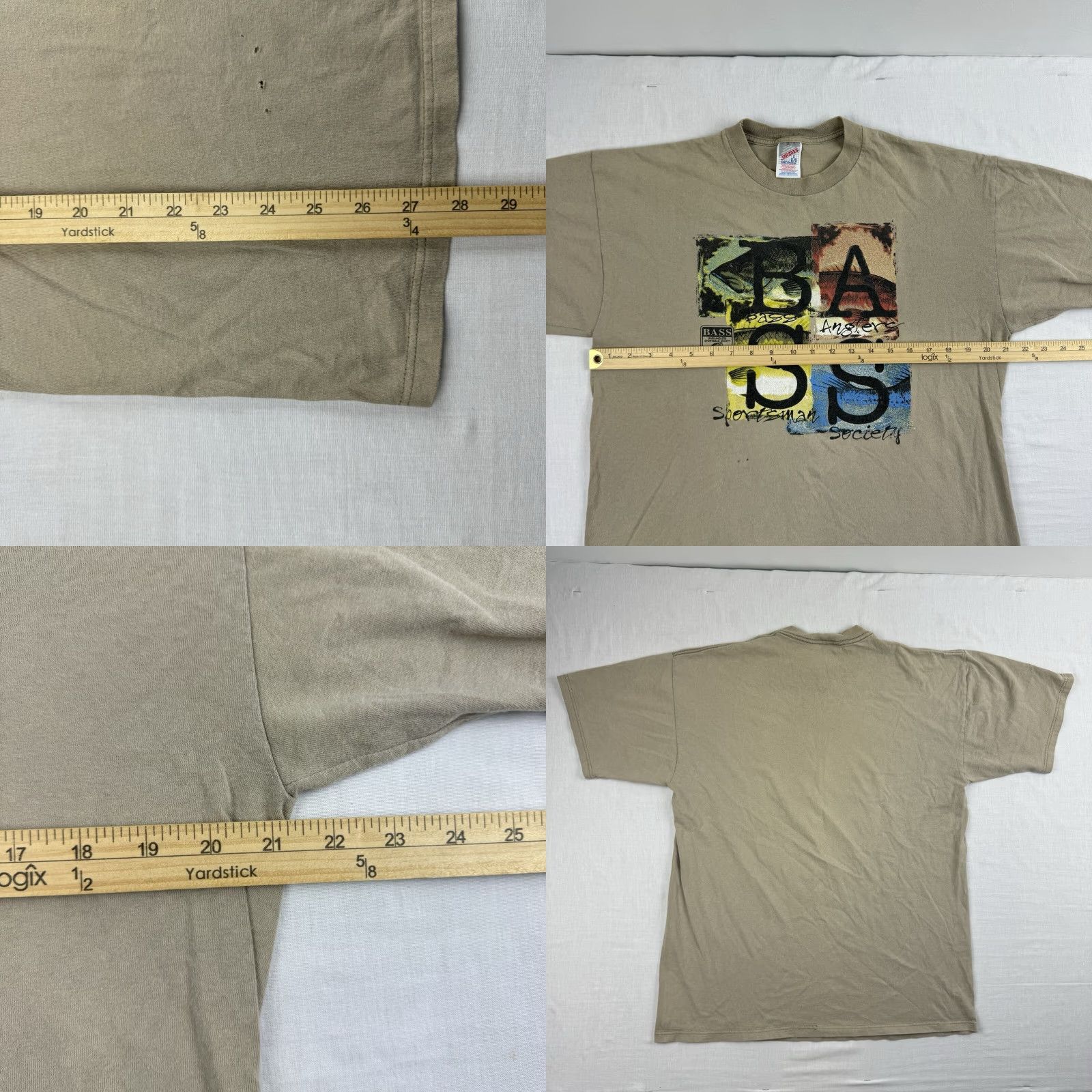 Jerzees VINTAGE Jerzees Bass Anglers Sportsman Society T Shirt Adult Large Brown Fishing Bass Mens Shirt 90s Outdoor Sportsman Size US L / EU 52-54 / 3 - 8 Thumbnail