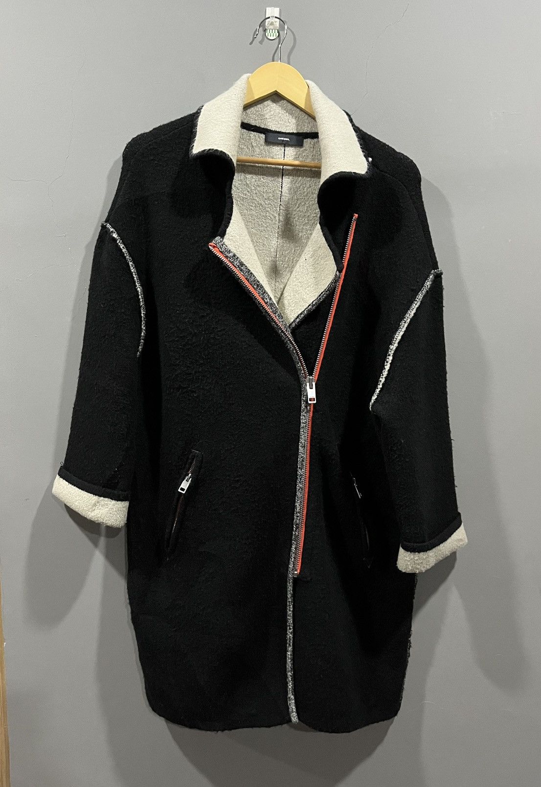Diesel Vintage Unisex Diesel Zipper Wool coat Jacket Size ONE SIZE - 1 Thumbnail