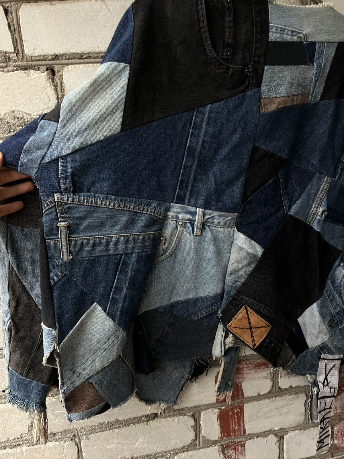 Japanese Brand × Levi's × Vintage Vintage Levi’s Rare denim patchwork jacket 501 pants Size US XL / EU 56 / 4 - 13 Thumbnail