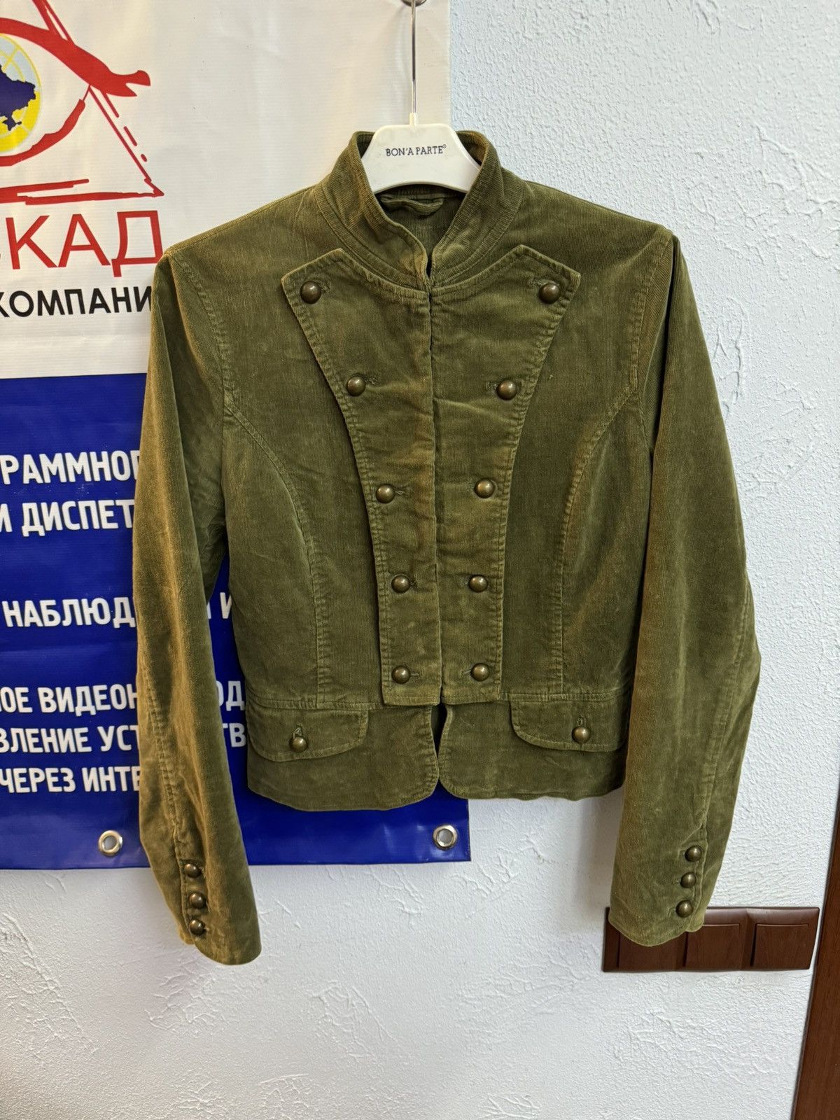Hedi Slimane Vintage Velour Corduroy Napoleon Hussar Button Jacket Size US S / EU 44-46 / 1 - 5 Thumbnail
