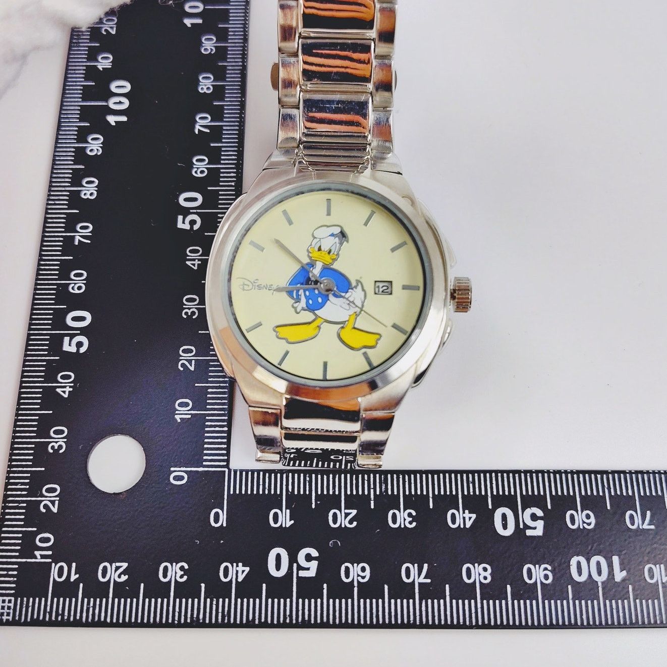 Disney Disney Donald Duck Calendar Date Silver Watch Men's Size ONE SIZE - 6 Thumbnail