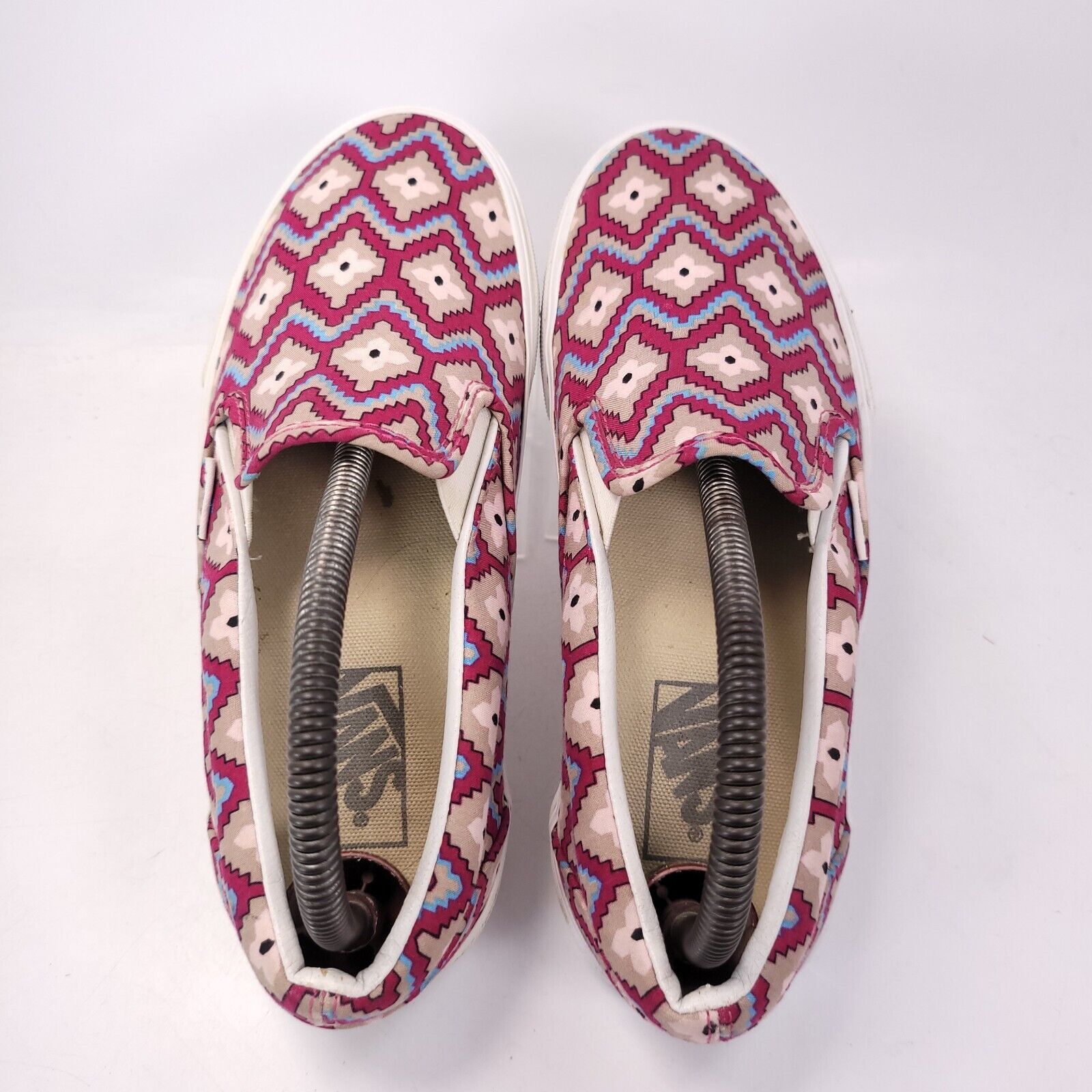 Vans Vans Off the Wall Shoe Womens Size 8 Mens 6.5 T375 Red Beige Size US 8 / IT 38 - 4 Thumbnail