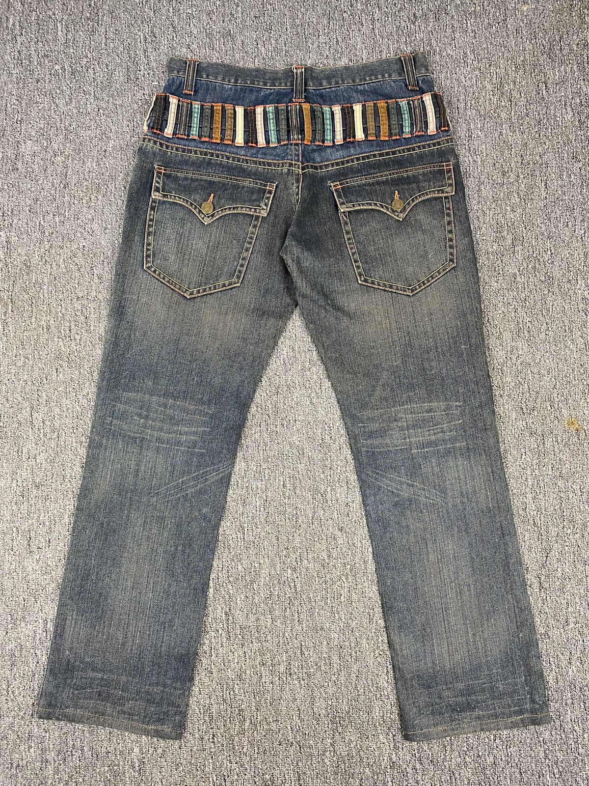 If Six Was Nine × Japanese Brand Blue Spencer Double Waist Two tone jeans size 32 Size US 32 / EU 48 - 2 Thumbnail