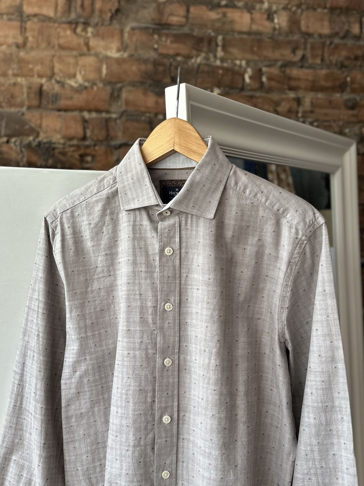 Hackett Men’s Shirts Hackett Button Up Gray Size: M Size US M / EU 48-50 / 2 - 2 Thumbnail