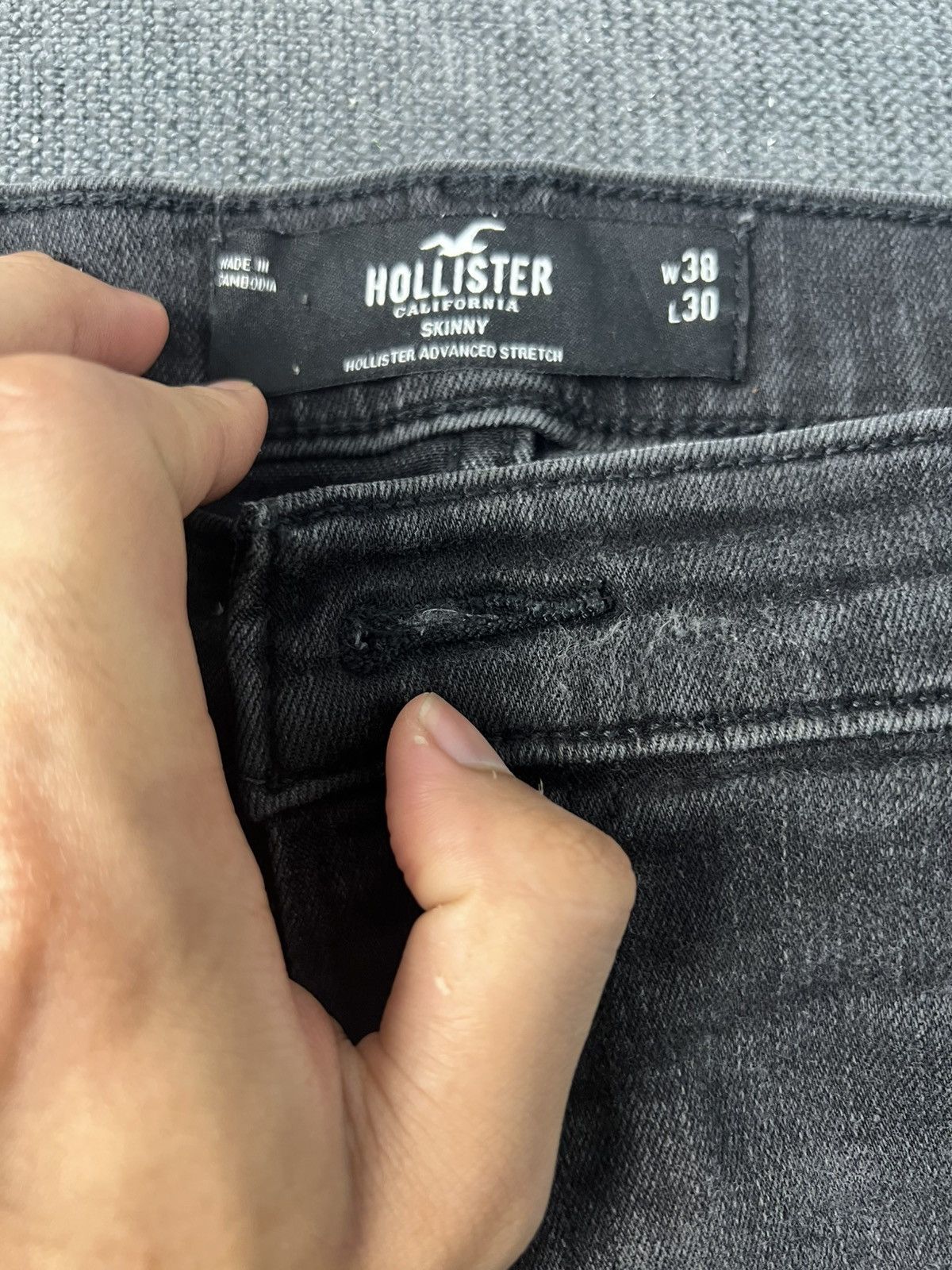 Hollister Hollister men's slim-fit jeans washed black denim. Size US 38 / EU 54 - 7 Thumbnail