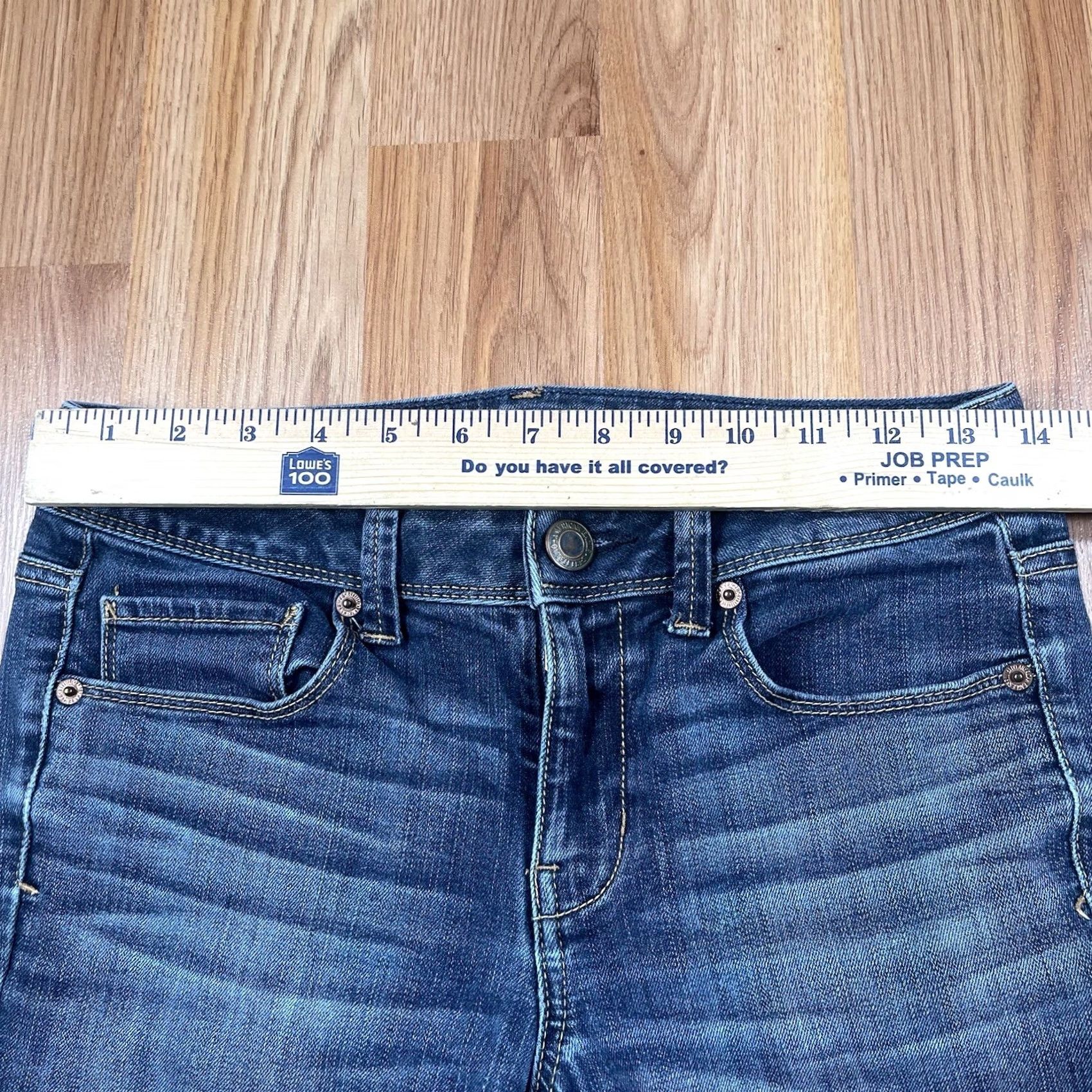 American Eagle Outfitters American Eagle Outfitters Jeans Women's 4 Short Blue Wash Denim Super Skinny Size 27" / US 4 / IT 40 - 3 Thumbnail