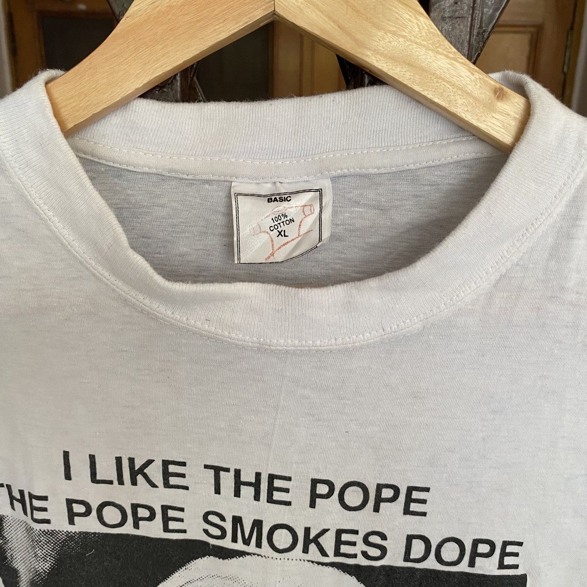 Rap Tees Vintage I like the pope the pope smokes dope T shirt Size US XL / EU 56 / 4 - 4 Thumbnail