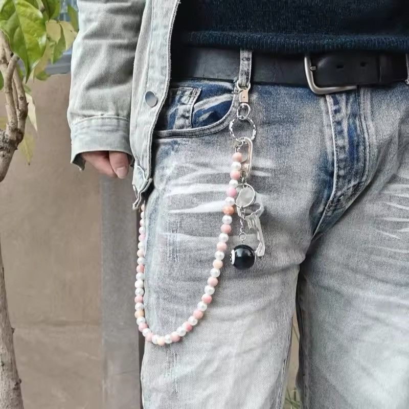Jewelry Black Eight Key Buckle Luxurious Y2K Pants Waist Chain Size ONE SIZE - 2 Thumbnail