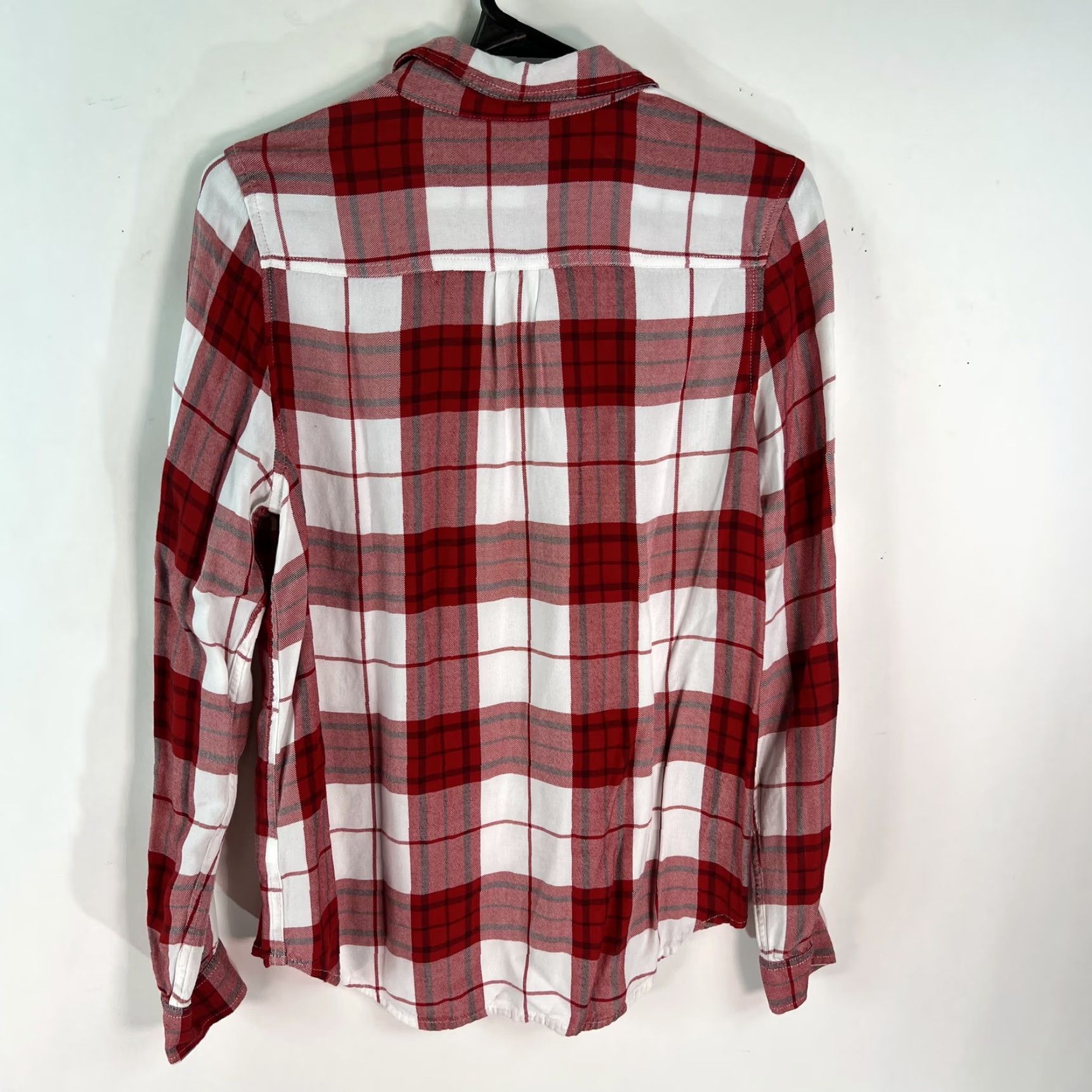Vintage Universal Thread Goods Co. Womens Shirt Size S Red Plaid Collared Long Sleeves Size S / US 4 / IT 40 - 5 Thumbnail
