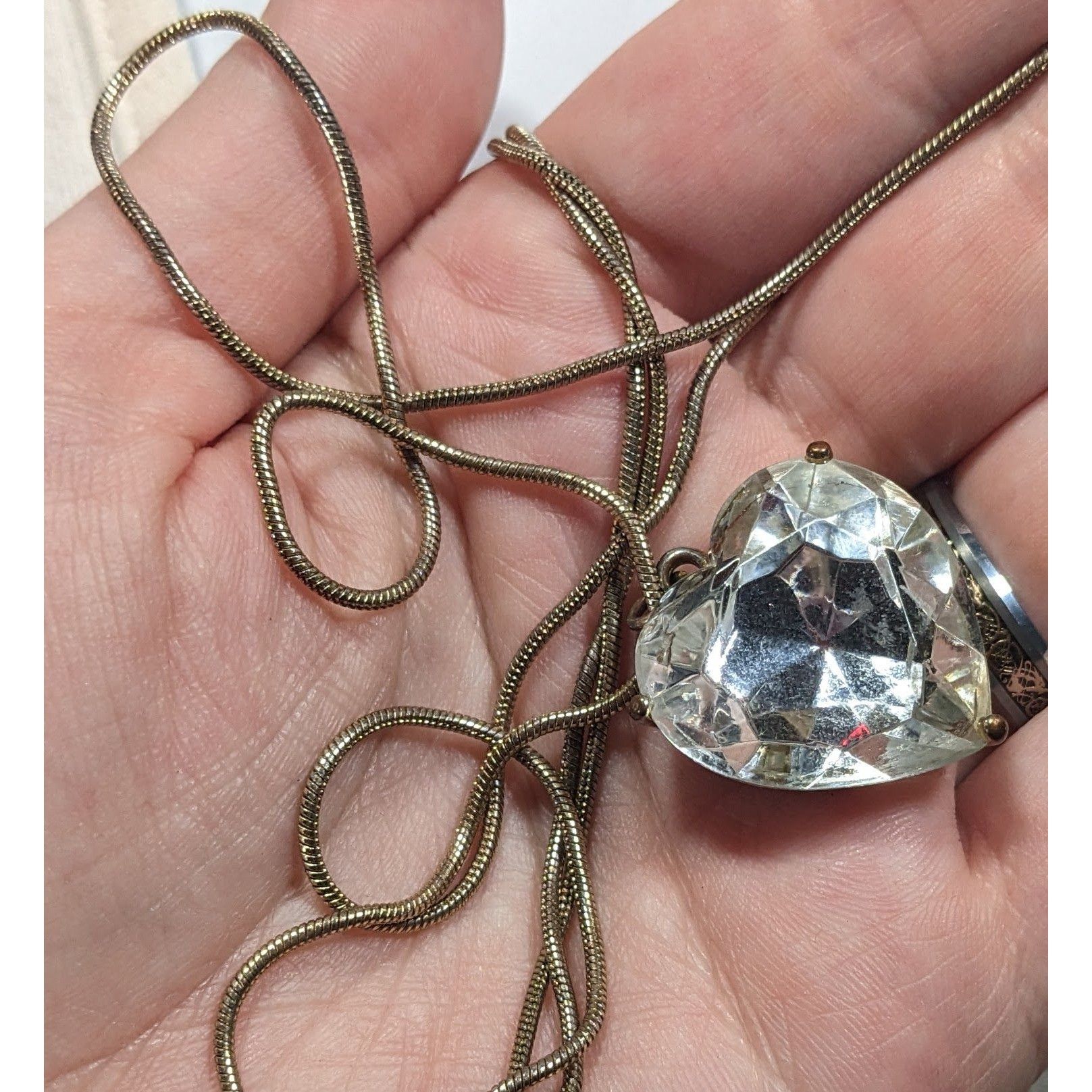 Other Coquette Glam Chunky Heart Gemmed Pendant Necklace Size ONE SIZE - 8 Thumbnail