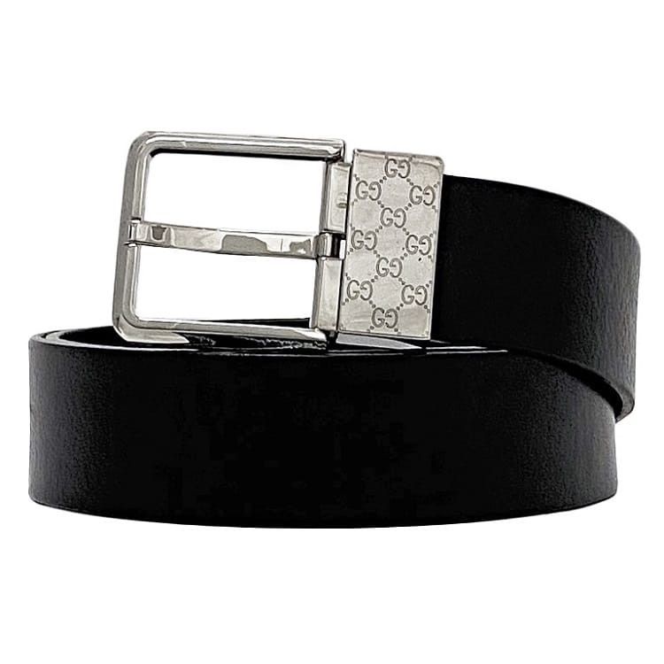 Gucci GUCCI Belt Black Leather Size ONE SIZE - 1 Thumbnail
