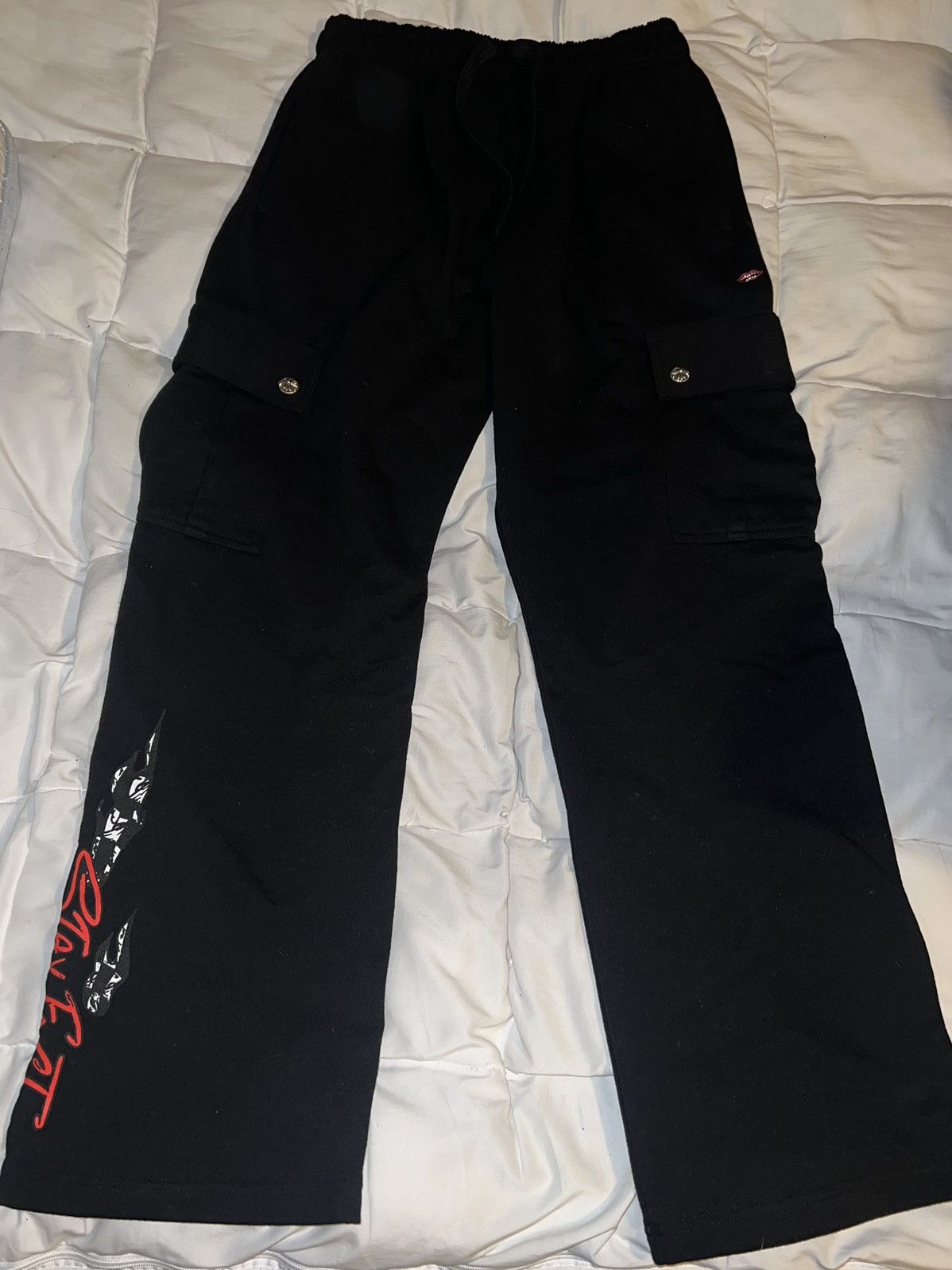 image of Chrome Hearts Matty Boy Race Team 5 Pocket Sweats Pants in Black, Men's (Size 30)