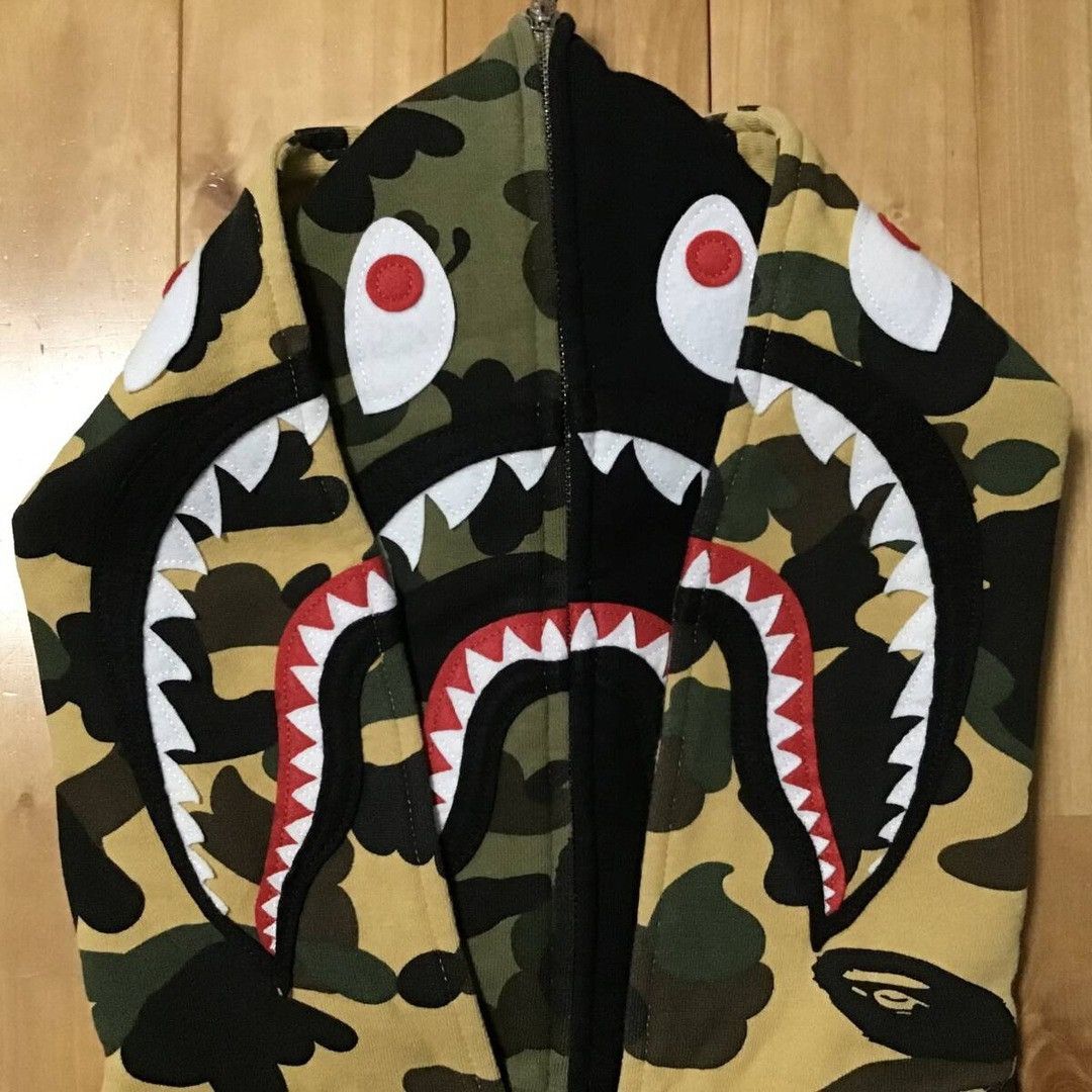 Bape BAPE Double Shark full zip hoodie 1st camo a bathing ape Size US L / EU 52-54 / 3 - 3 Thumbnail