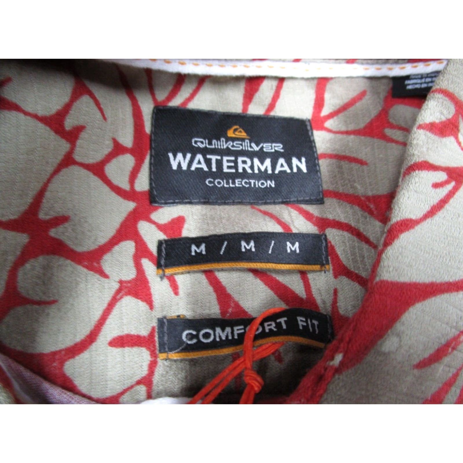 Quiksilver VINTAGE Quiksilver Waterman Shirt Men Medium Red Comfort Button Up Pineapple Tandori Size US M / EU 48-50 / 2 - 2 Thumbnail