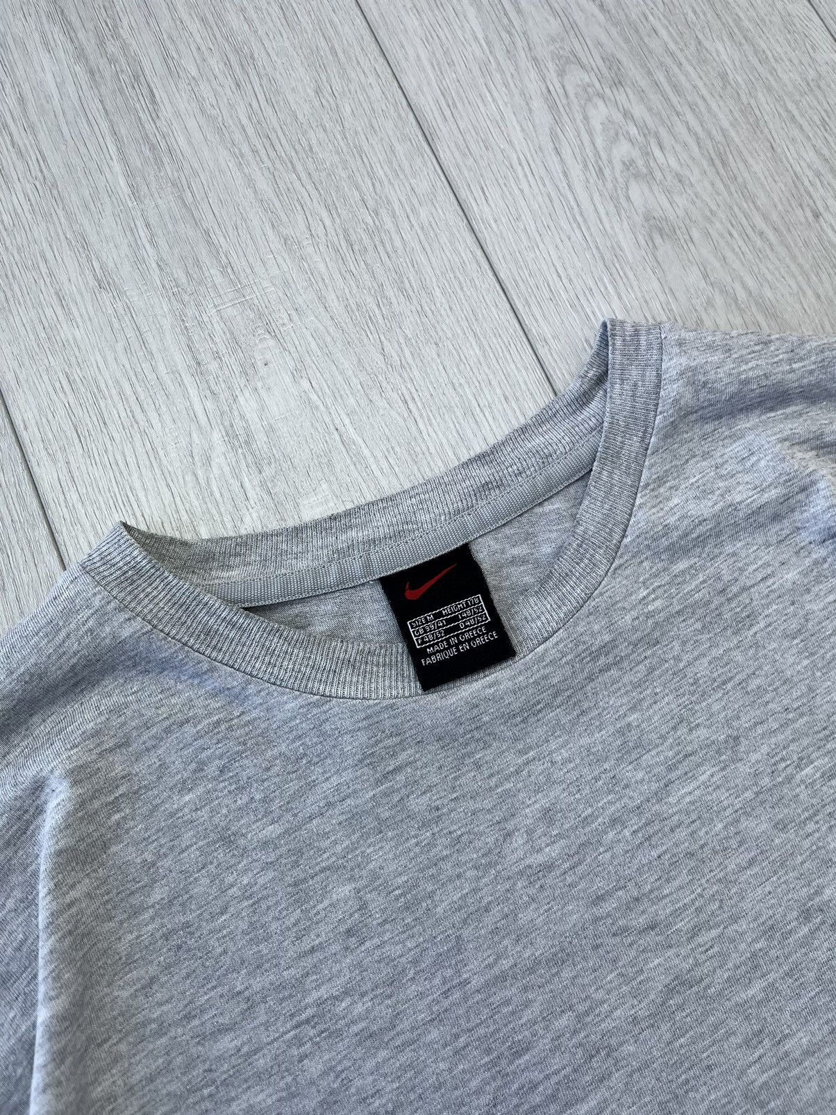 Nike × Vintage Vintage Nike T-Shirt Swoosh Logo 90s Y2K Drill Basic Shox TN Size US M / EU 48-50 / 2 - 4 Thumbnail