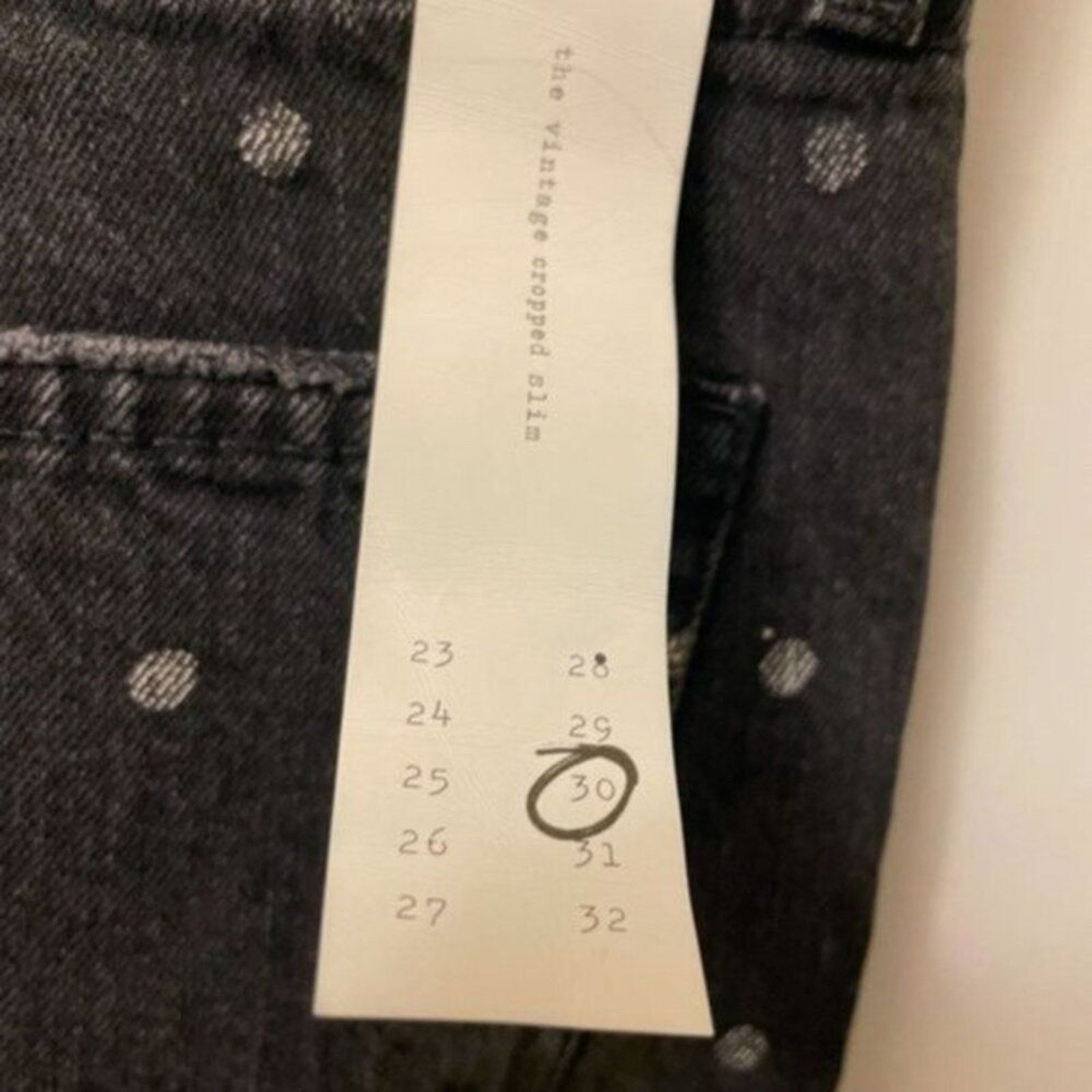 Current/Elliot Current Elliott Faded Polka Dot Easy Stiletto Jeans Black 30 Size 32" / US 10 / IT 46 - 5 Thumbnail