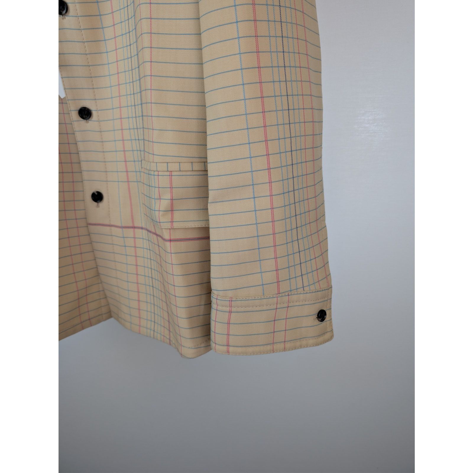 Bottega Veneta o1rshd1 Notebook Wool Twill Jacket in Beige / Pink / Blue 52 Size US L / EU 52-54 / 3 - 5 Thumbnail