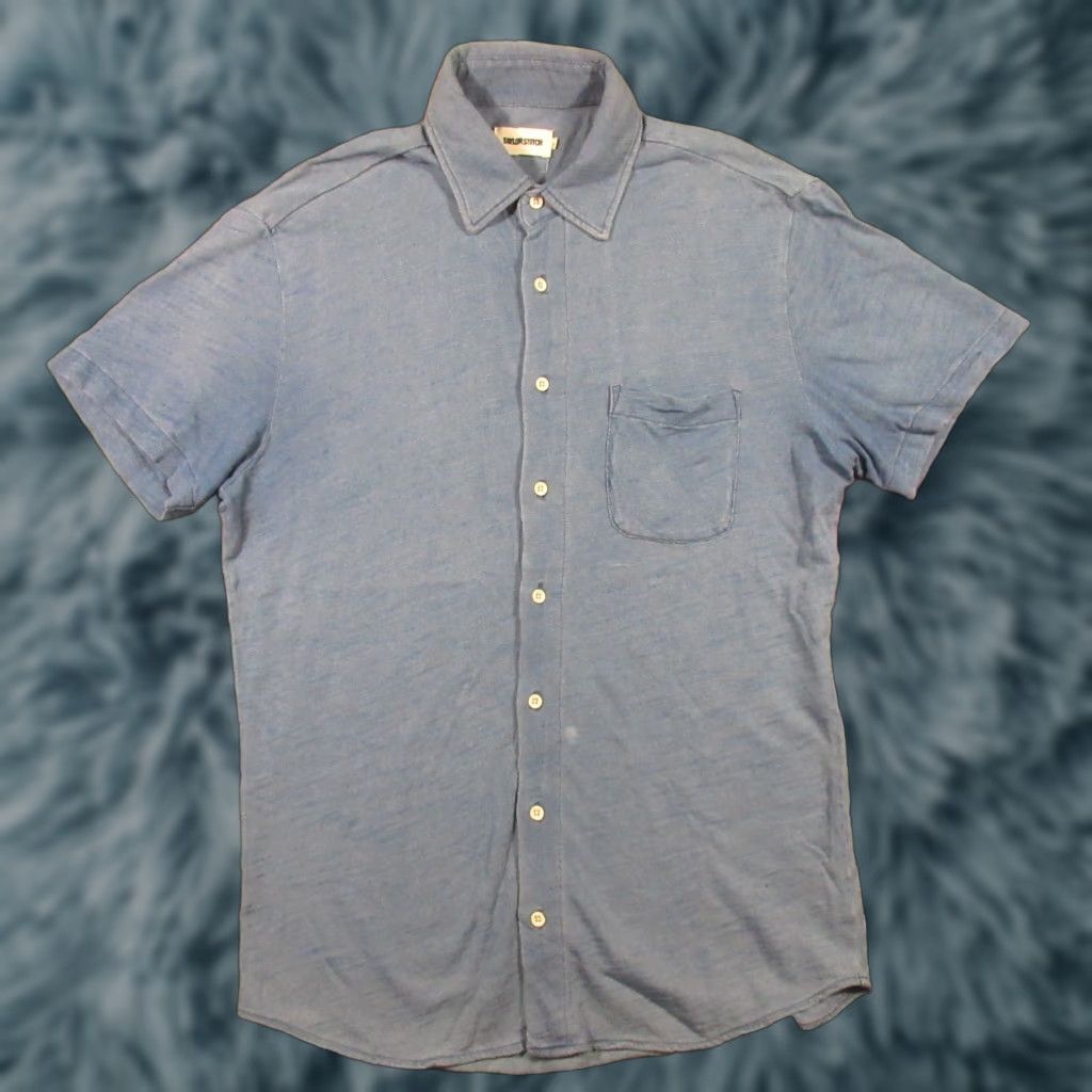 Taylor Stitch Taylor Stitch Button Up Shirt Mens Medium Blue Short Sleeve Organic Cotton Size US L / EU 52-54 / 3 - 1 Thumbnail