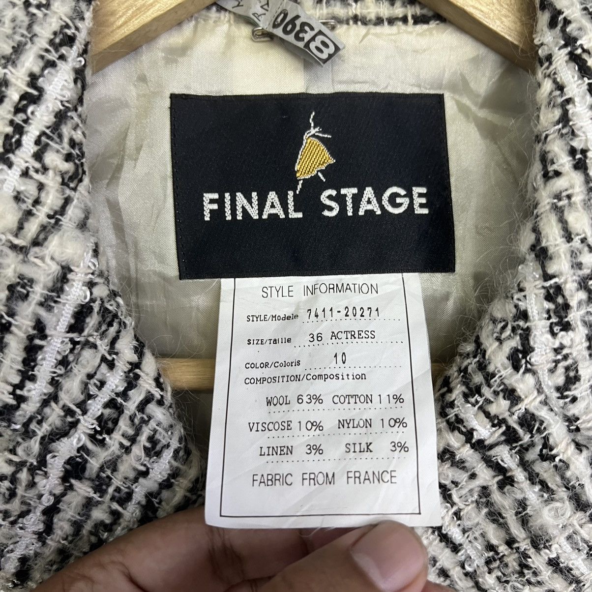 Japanese Brand VINTAGE FINAL STAGE tweed double-breasted blazer Size XS / US 0-2 / IT 36-38 - 11 Thumbnail