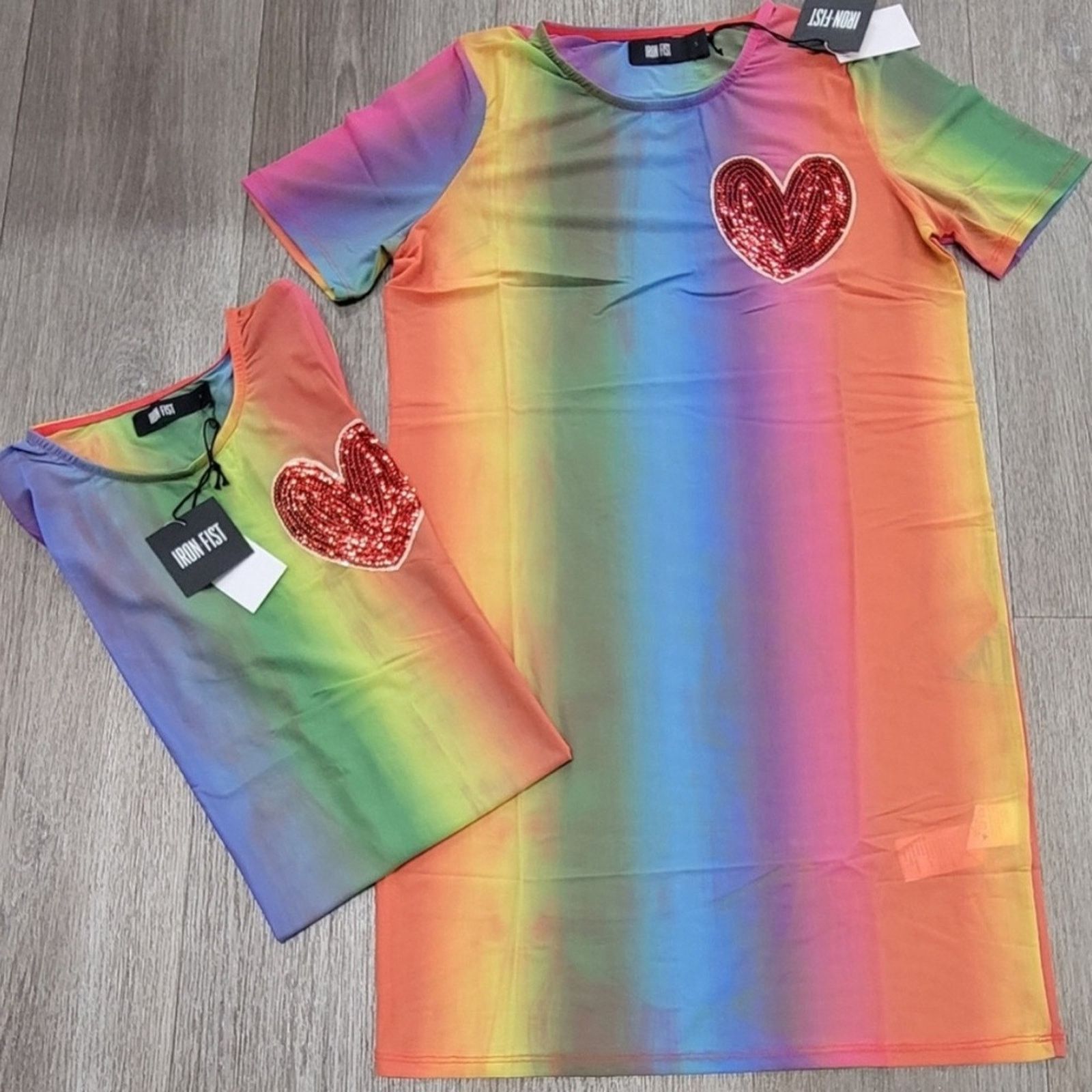 Iron Fist Iron Fist Somewhere Rainbow Sheer Mesh Mini Dress Sequin 2XL Size XXL / US 16-18 / IT 52-54 - 8 Thumbnail