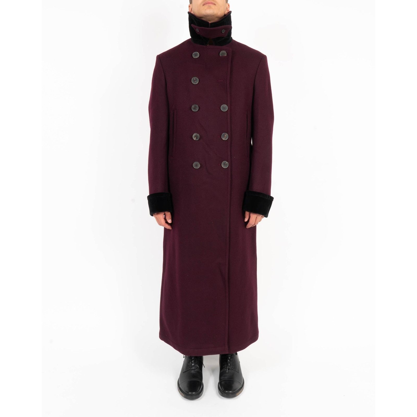 Haider Ackermann FW17 Oversized Double Breasted Coat in Plum Wool Size US M / EU 48-50 / 2 - 4 Thumbnail