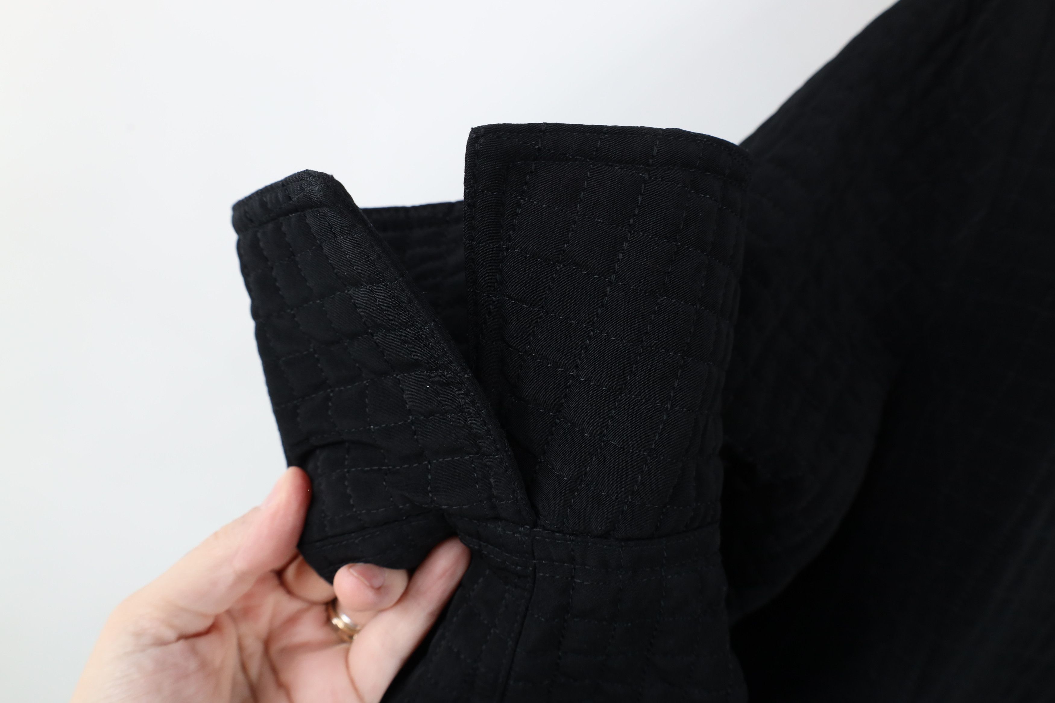 Esprit × Vintage Vintage 90s Y2K Esprit Babydoll Quilted Jacket Coat Black Size M / US 6-8 / IT 42-44 - 6 Thumbnail