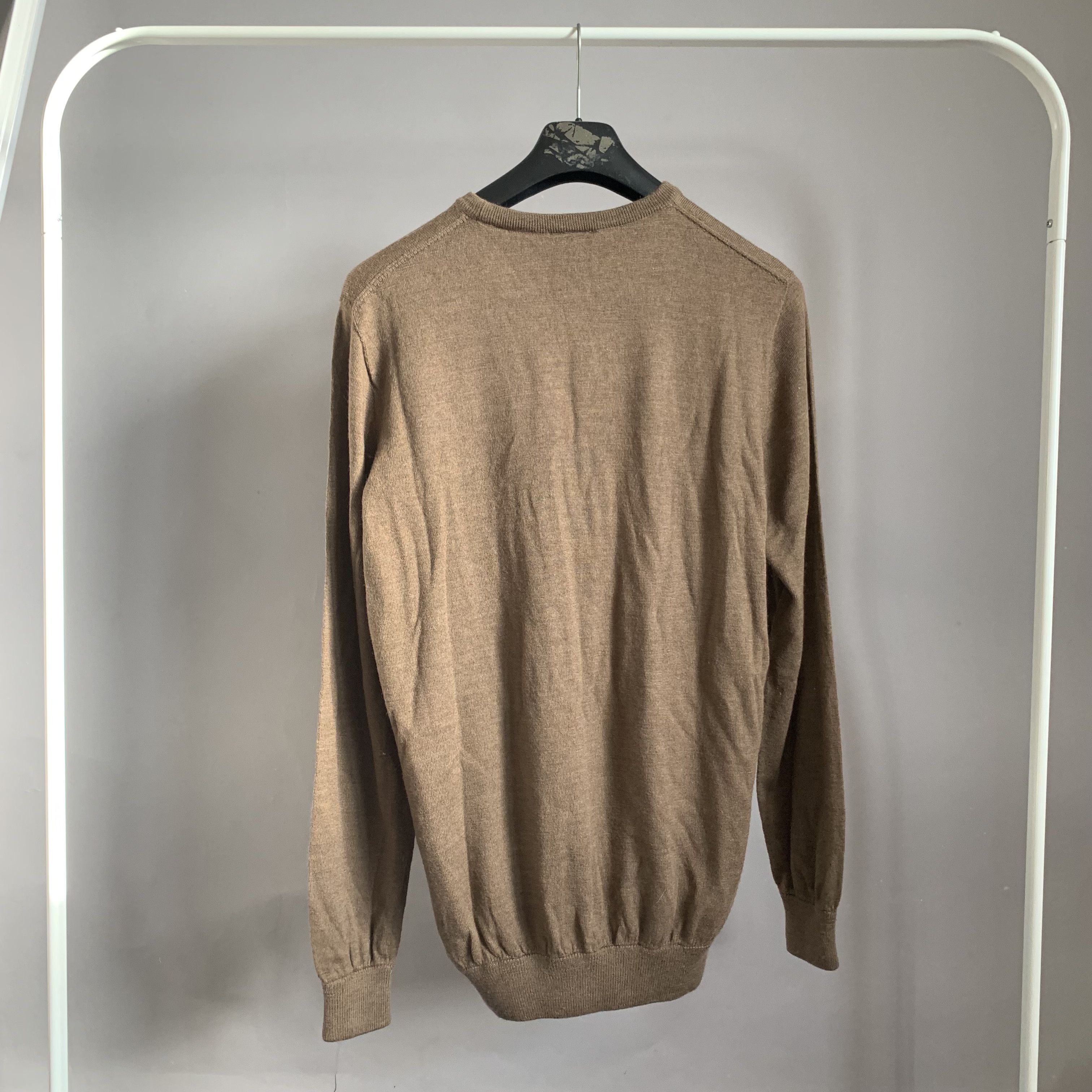 Nike × Vintage Nike Vintage Rare Brown CrewNeck Baggy Wool Sweater Size US L / EU 52-54 / 3 - 5 Thumbnail