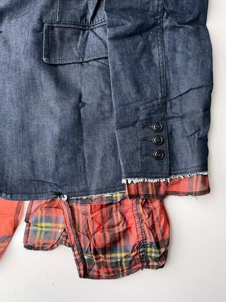 Comme des Garcons Comme Des Garcons 14SS Double Denim Check Jacket 2504-Nexta Size US S / EU 44-46 / 1 - 4 Thumbnail