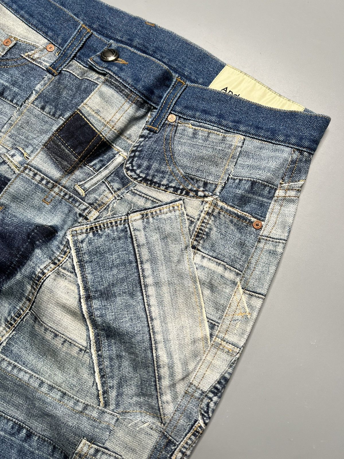 Andersson Bell Andersson Bell Brno Patchwork Printed Wide Jeans Size US 33 - 3 Thumbnail