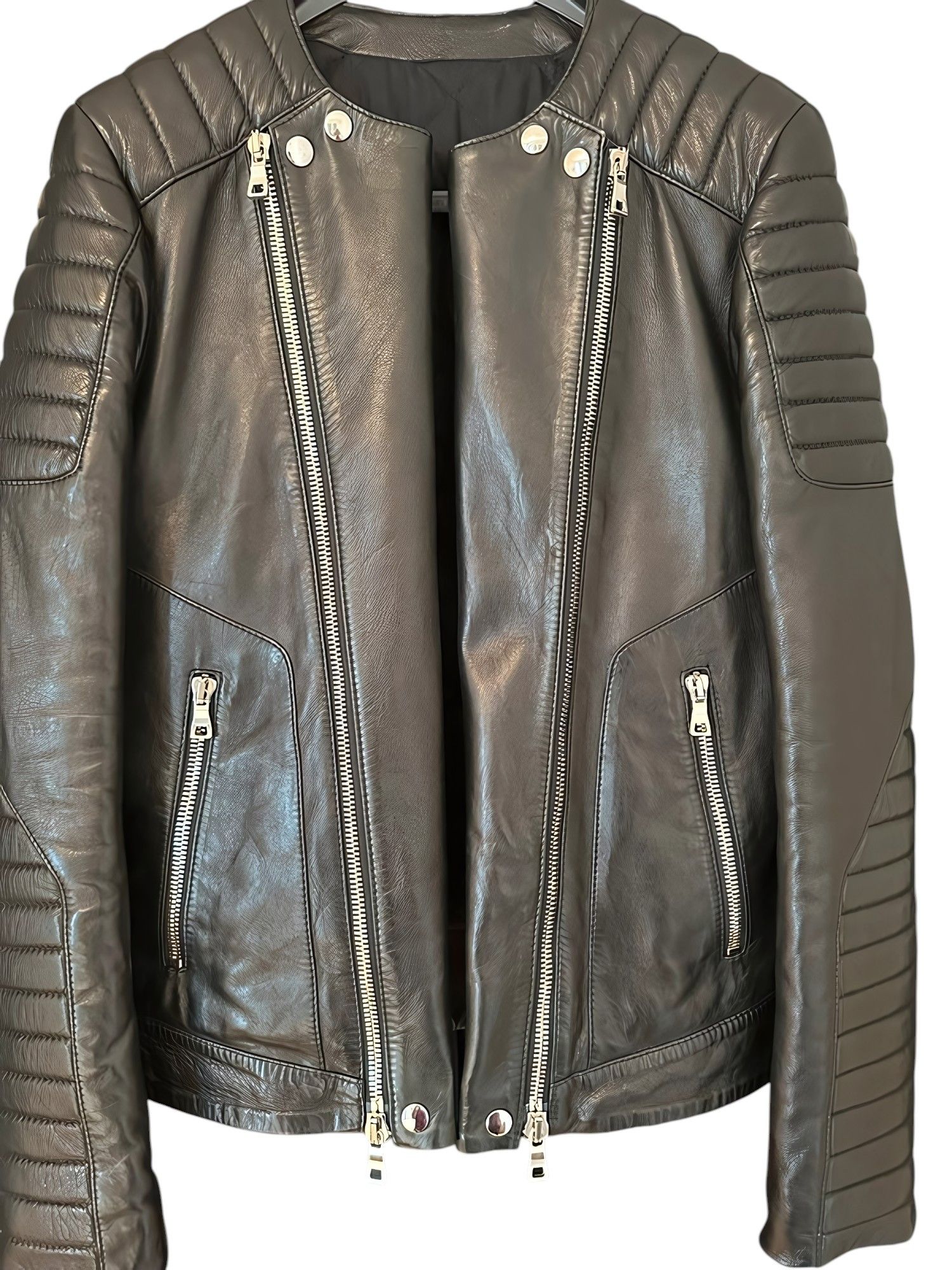 Balmain ICONIC LEATHER BIKER JACKET Size US M / EU 48-50 / 2 - 2 Thumbnail