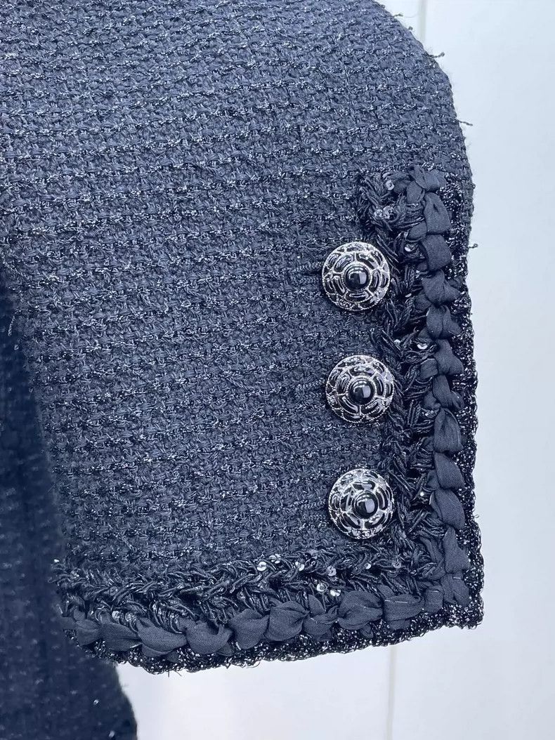 Chanel Chanel Black Jacket with Detailing -2505 Size US S / EU 44-46 / 1 - 3 Thumbnail