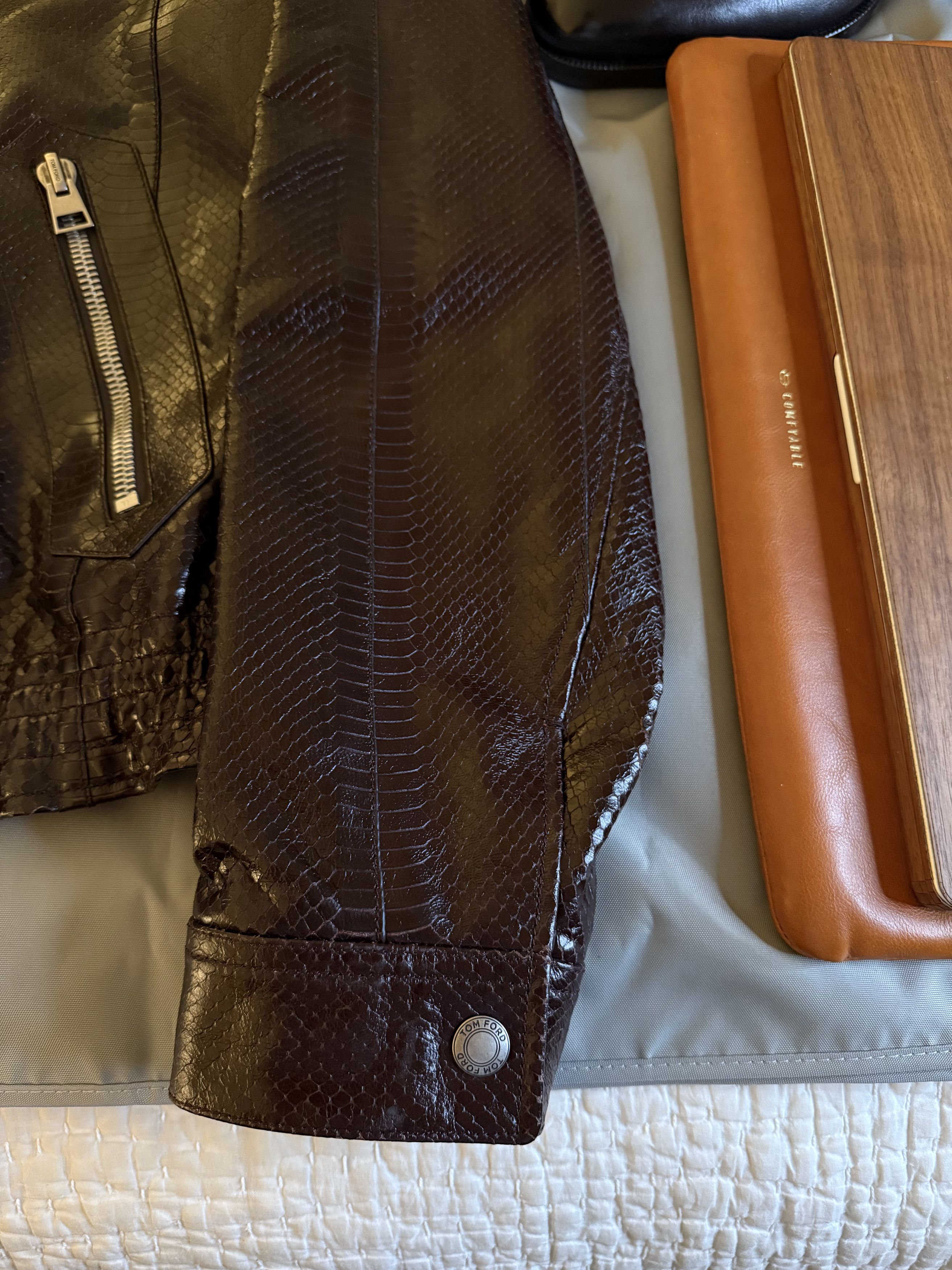 Tom Ford Fits smaller, Ultimate NWT $10,700 w/tax Python Jacket Size US XL / EU 56 / 4 - 18 Thumbnail