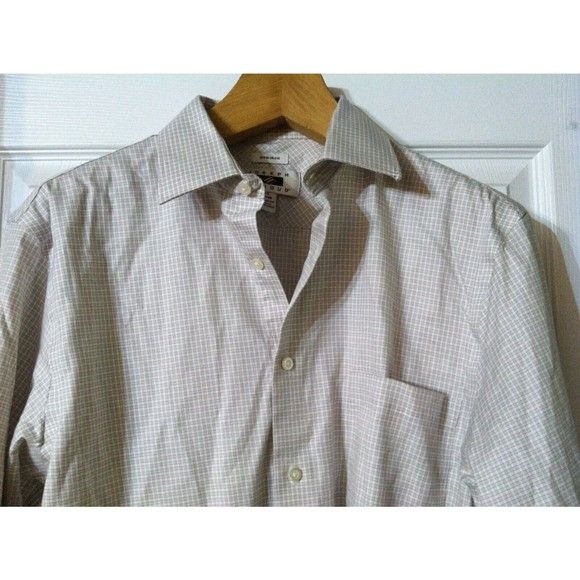 Joseph Abboud JOSEPH ABBOUD MENS OFF WHITE 100%COTTON DRESS SHIRT 16/34-35 Size US L / EU 52-54 / 3 - 1 Thumbnail