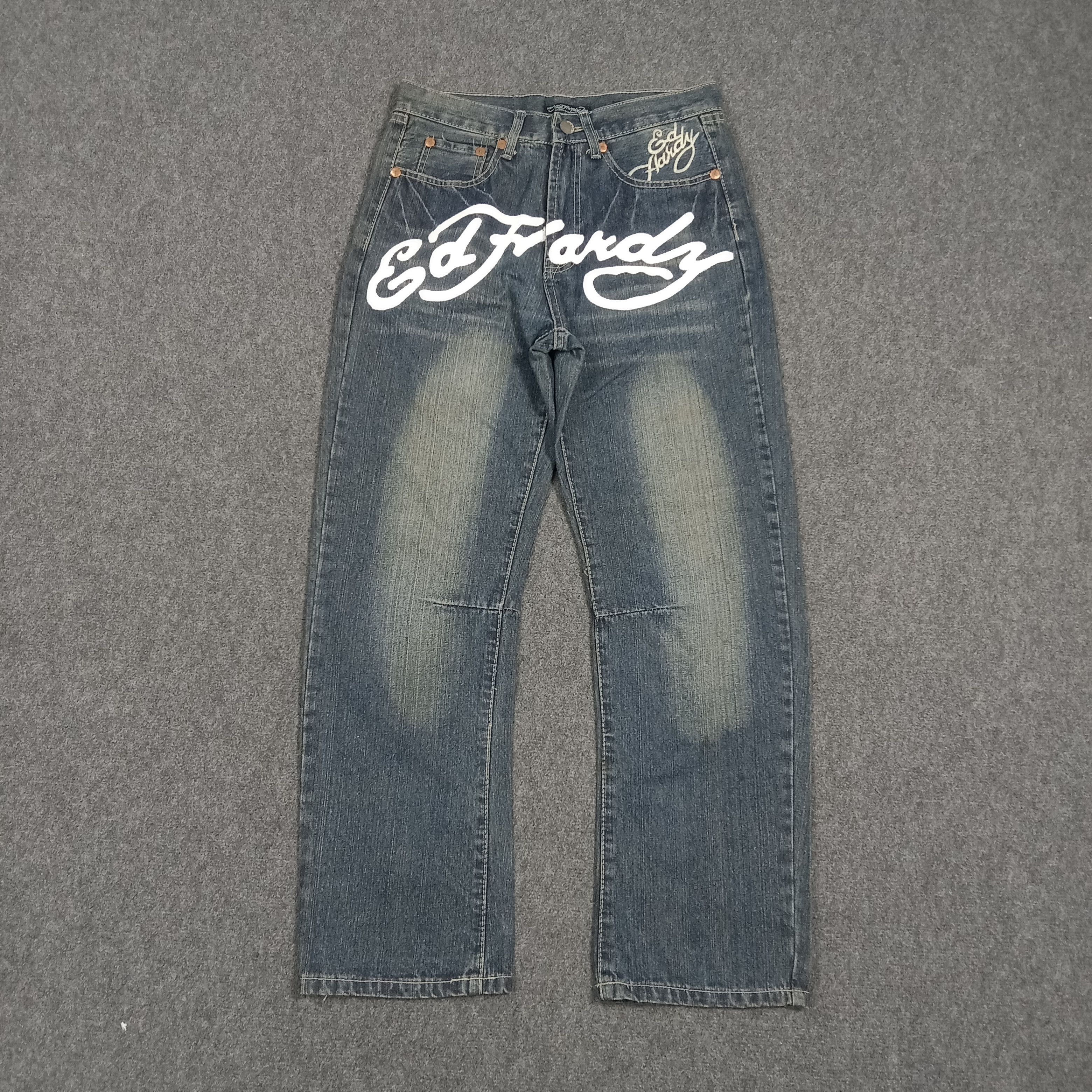 Ed Hardy Christian Audigier Custom Logo Jeans C272N1