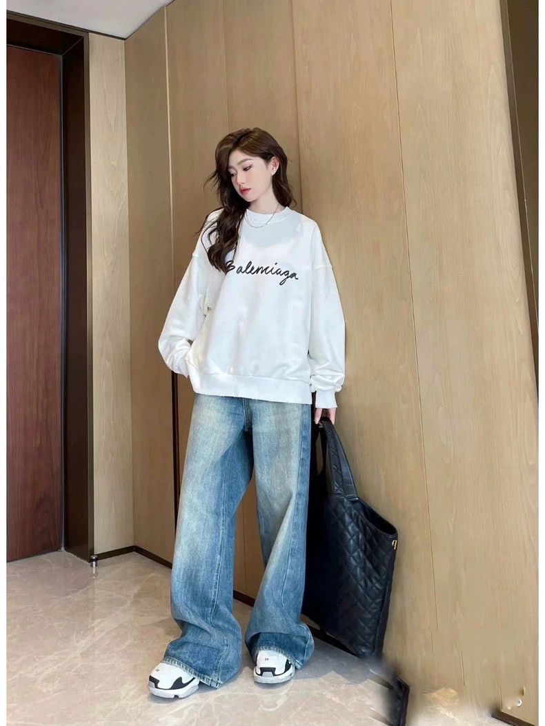 Balenciaga Hoodie White Women's Wear