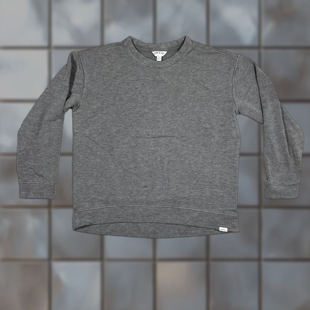 Orvis Orvis Mens Small Oversize Pullover Crew Neck Sweater Gray Long Sleeve Fleece EUC Size US S / EU 44-46 / 1 - 1 Thumbnail