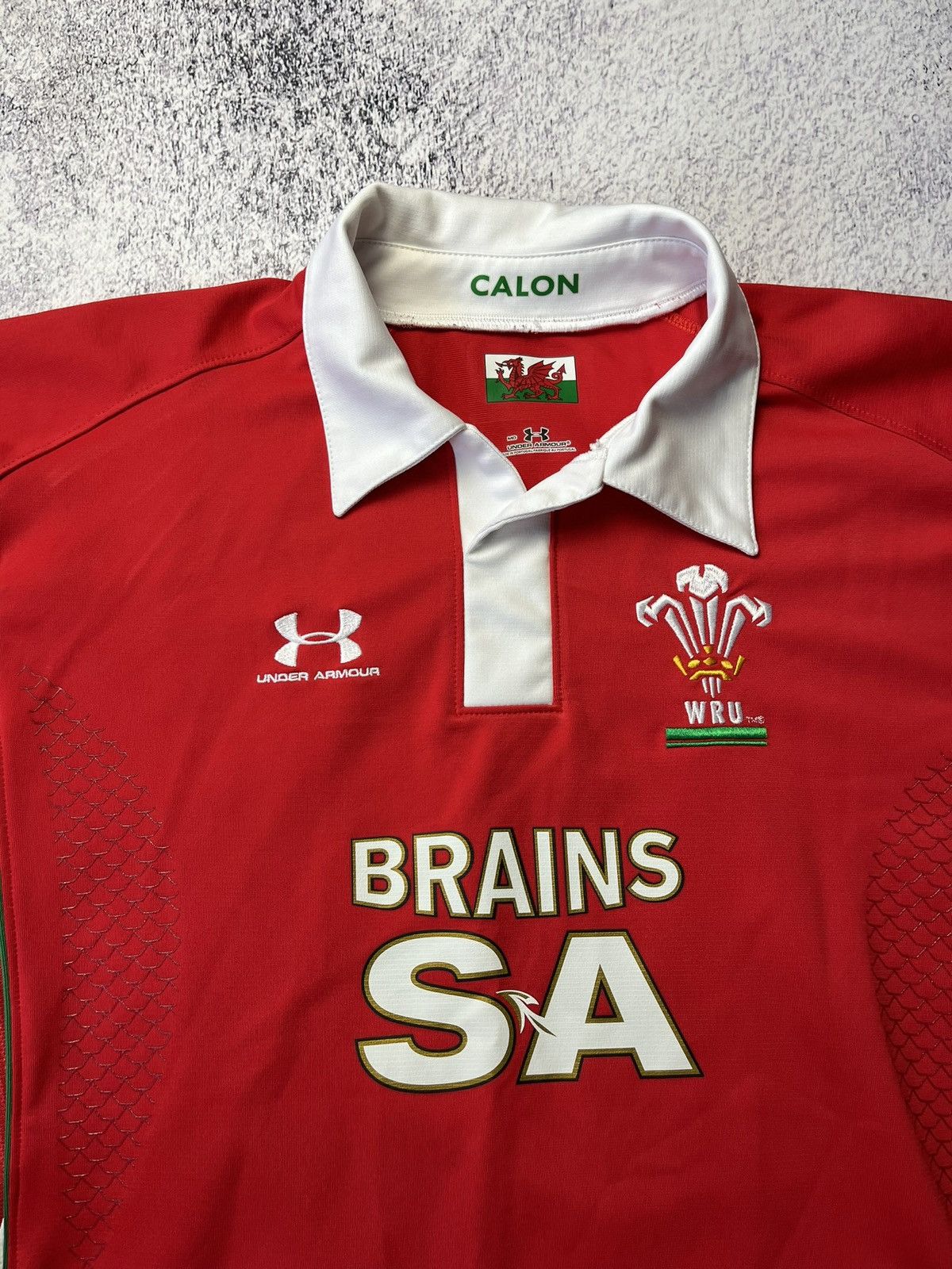 Under Armour Wales Rugby Shirt Under Armour Home Top 2008/09 Jersey Men's Size US L / EU 52-54 / 3 - 11 Thumbnail