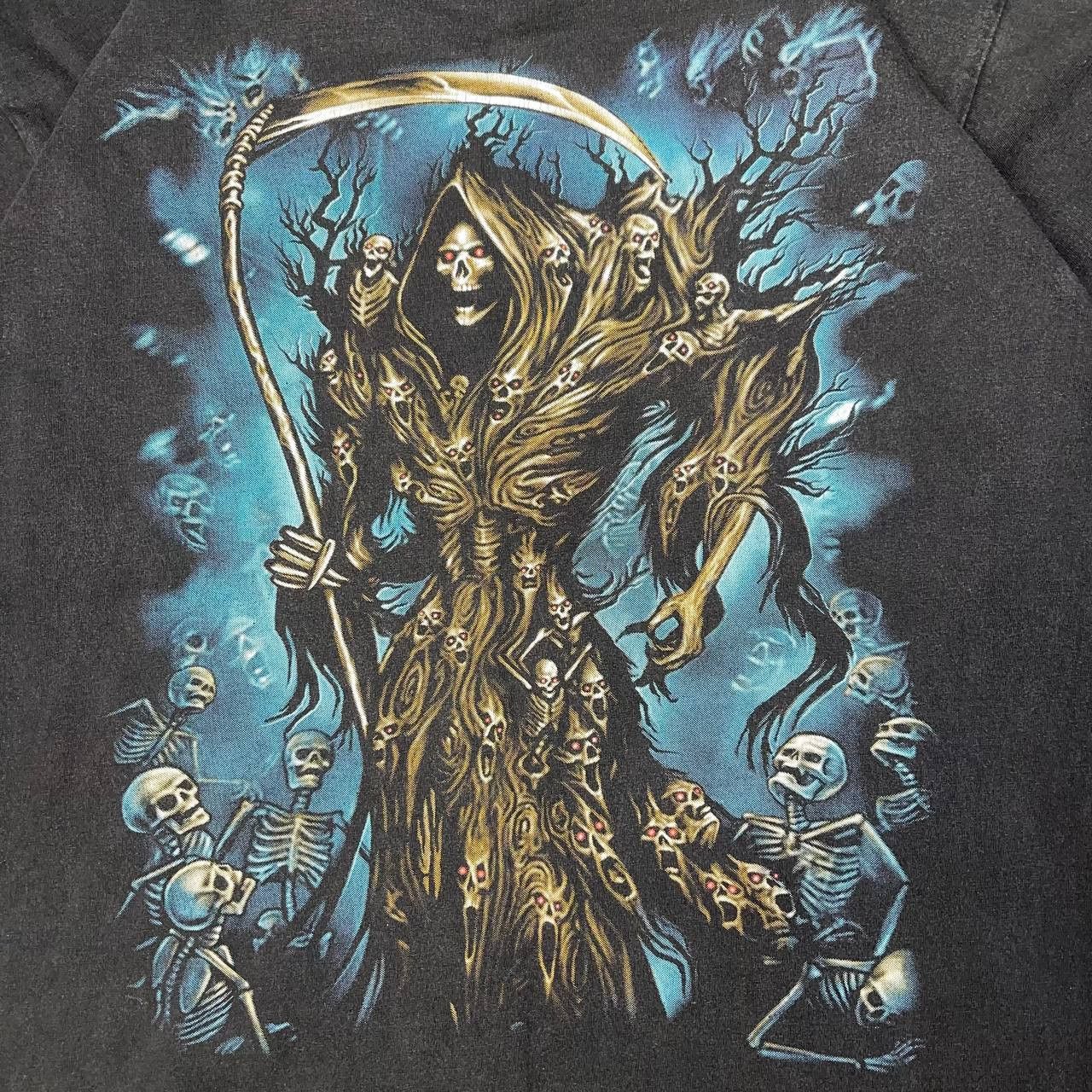 Vintage Vintage Black Grim Reaper 2000s Horror Graphic T Shirt Sz L Size US L / EU 52-54 / 3 - 10 Thumbnail