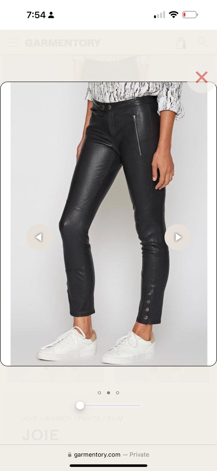 Joie New without tags black joie Darnella leather pants Size 26" / US 2 / IT 38 - 2 Thumbnail