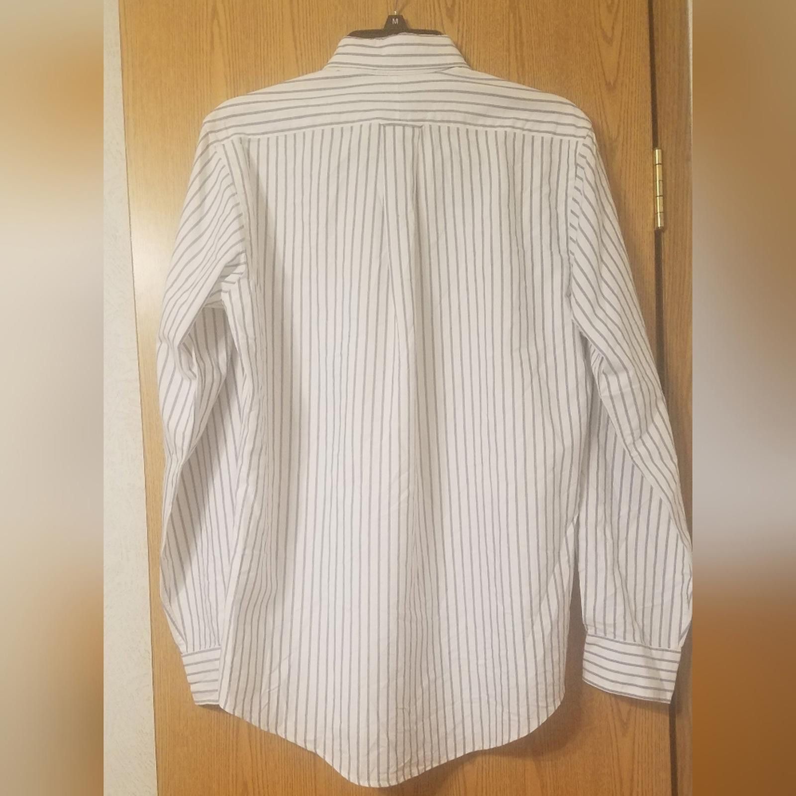 Gant Gant Comfort Club White and Blue Striped Dress Shirt 15/34 Size 38R - 2 Thumbnail