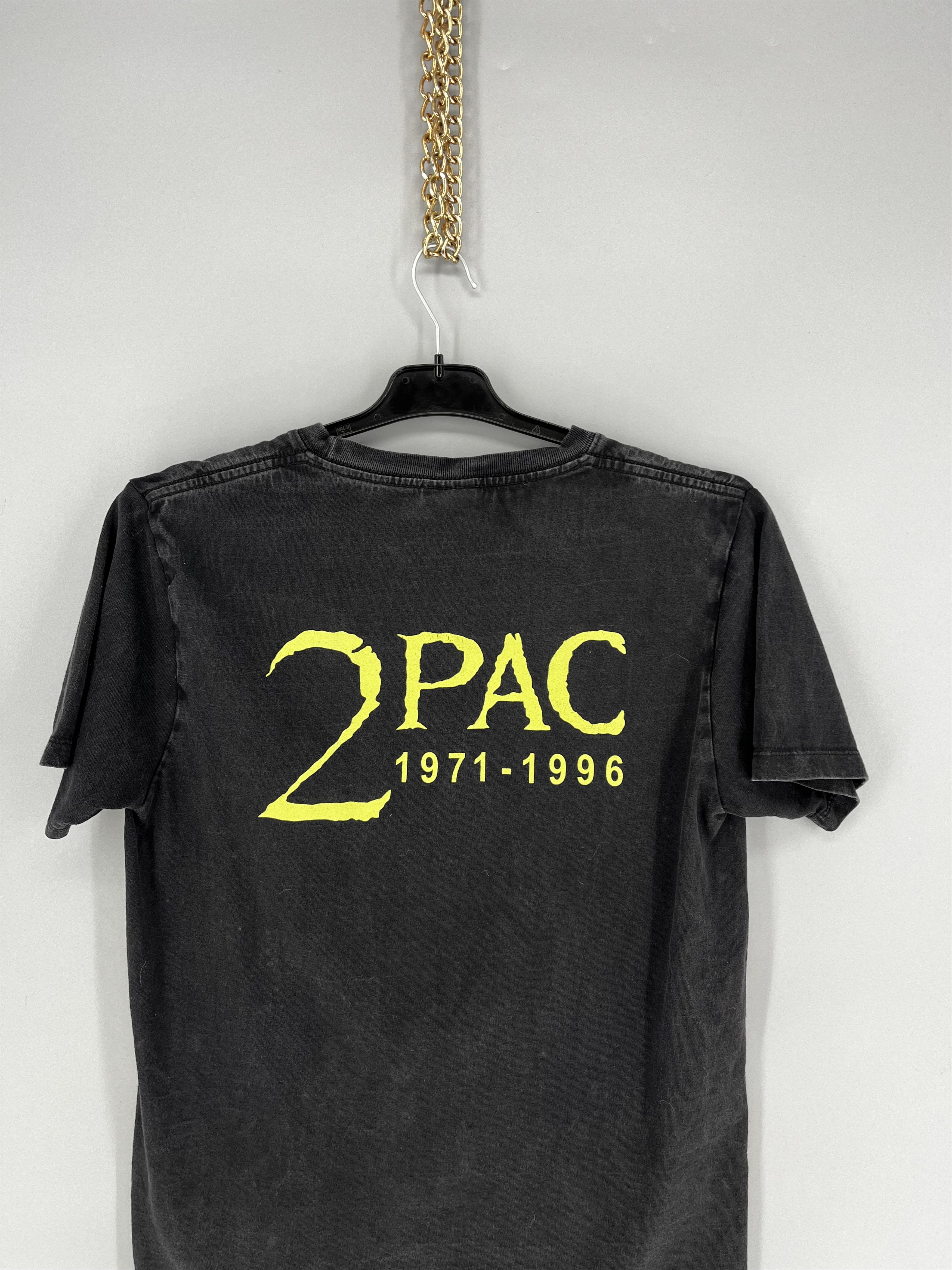 Band Tees Vintage 2Pac Tupac Shakur 1996 Men’s Black Double Sided Sz M Size US M / EU 48-50 / 2 - 10 Thumbnail