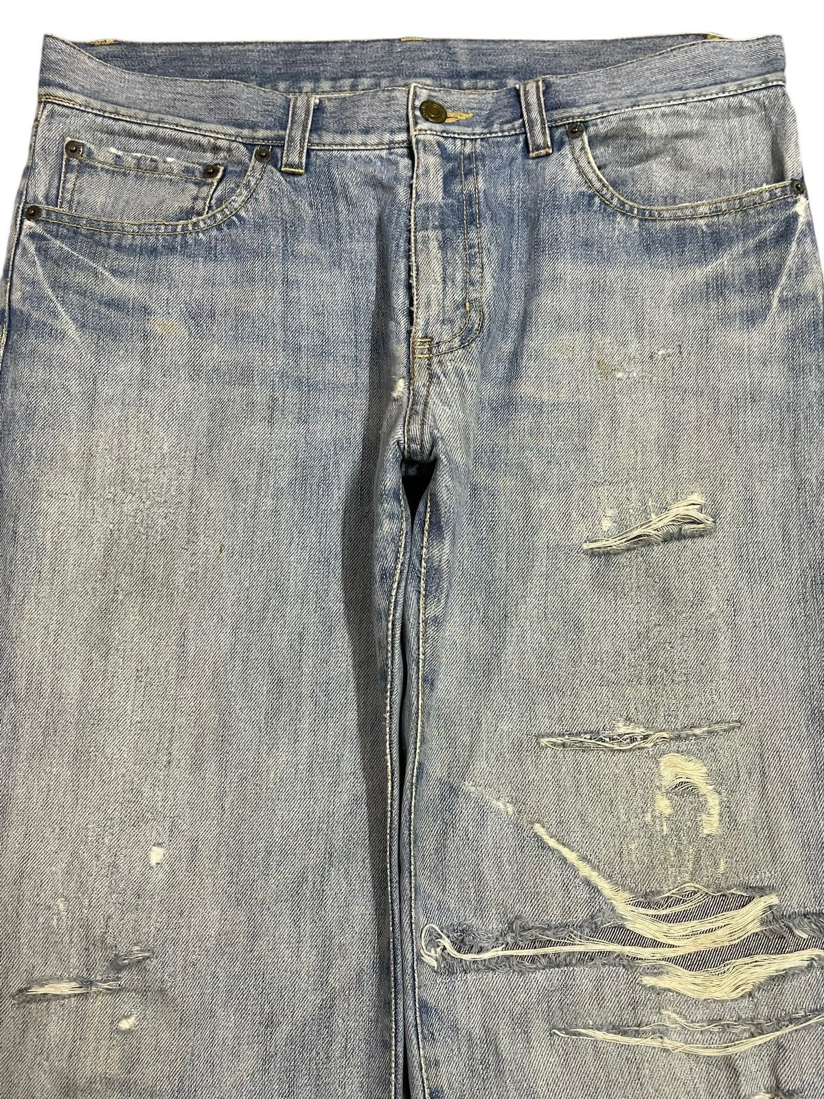 14th Addiction Vintage Japanese Brand Blue Wash Distressed Style Jeans Size US 34 / EU 50 - 3 Thumbnail