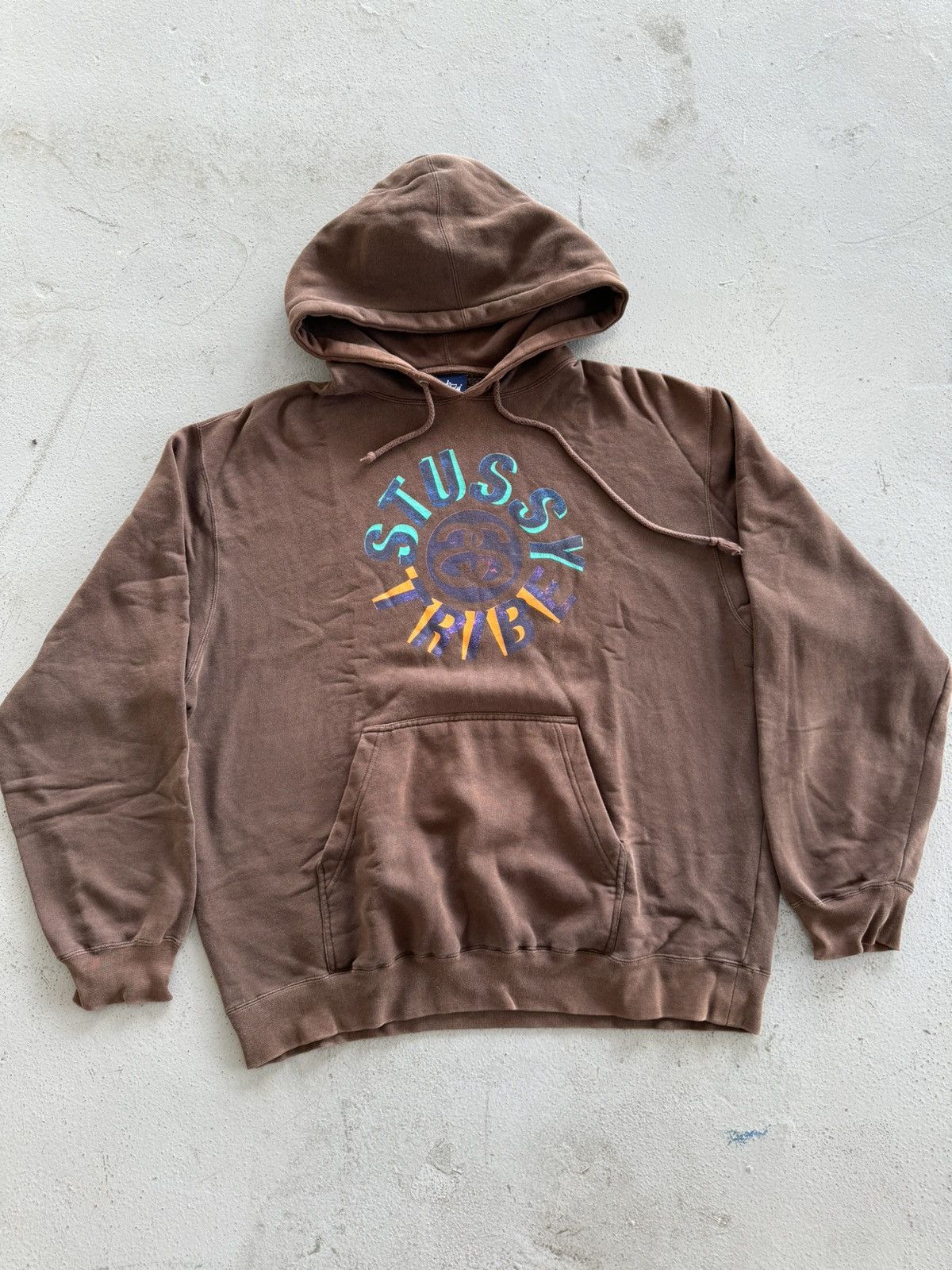 Stussy Made in USA 90s Stussy Tribe Pullover Hoodie Size US L / EU 52-54 / 3 - 1 Thumbnail