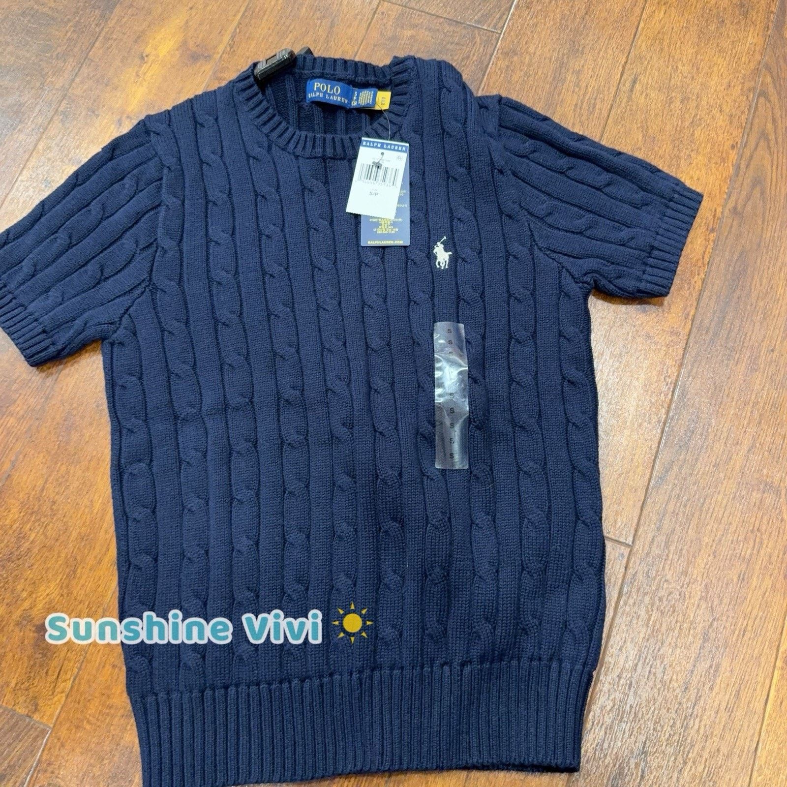 Polo Ralph Lauren NWT Polo Ralph Lauren Woman Cotton Short-Sleeve Sweater blue Size S / US 4 / IT 40 - 1 Thumbnail