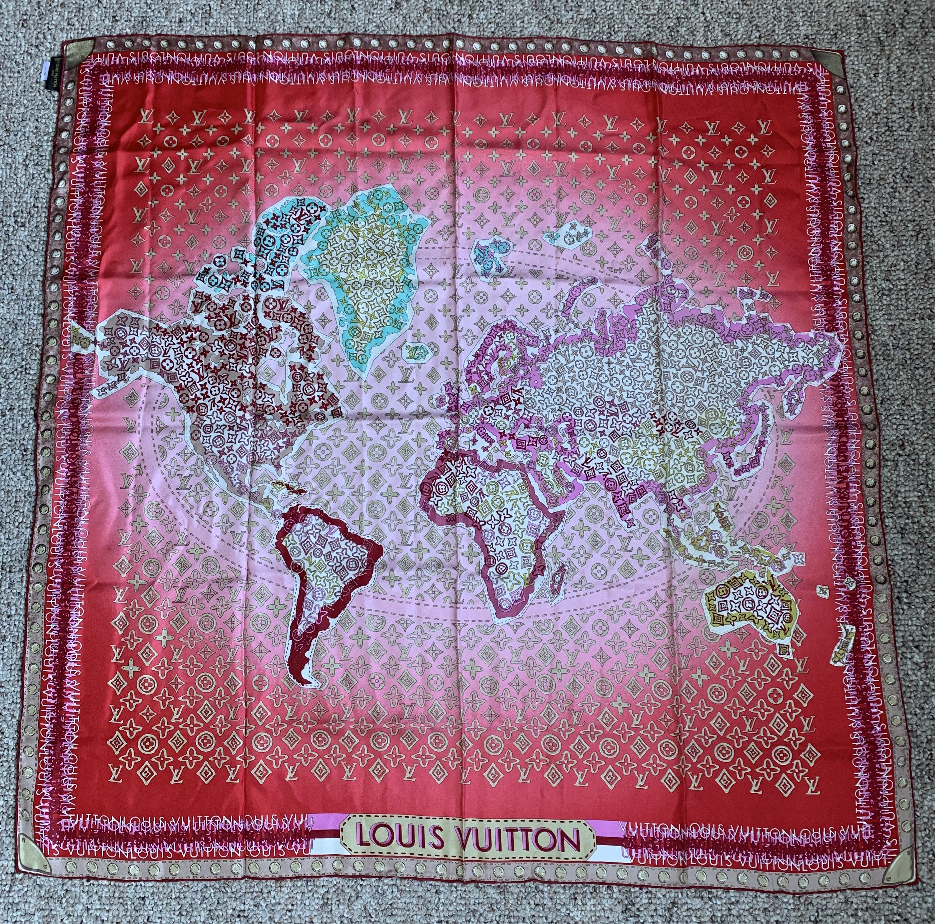 Louis Vuitton Dandy Monogram Silk Square | Grailed