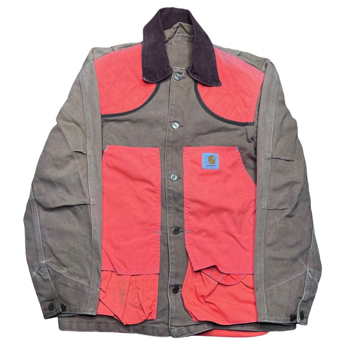 Carhartt × Vintage Vintage 1990s Carhartt Orange Duck Hunting Chore Jacket Size US M / EU 48-50 / 2 - 1 Thumbnail